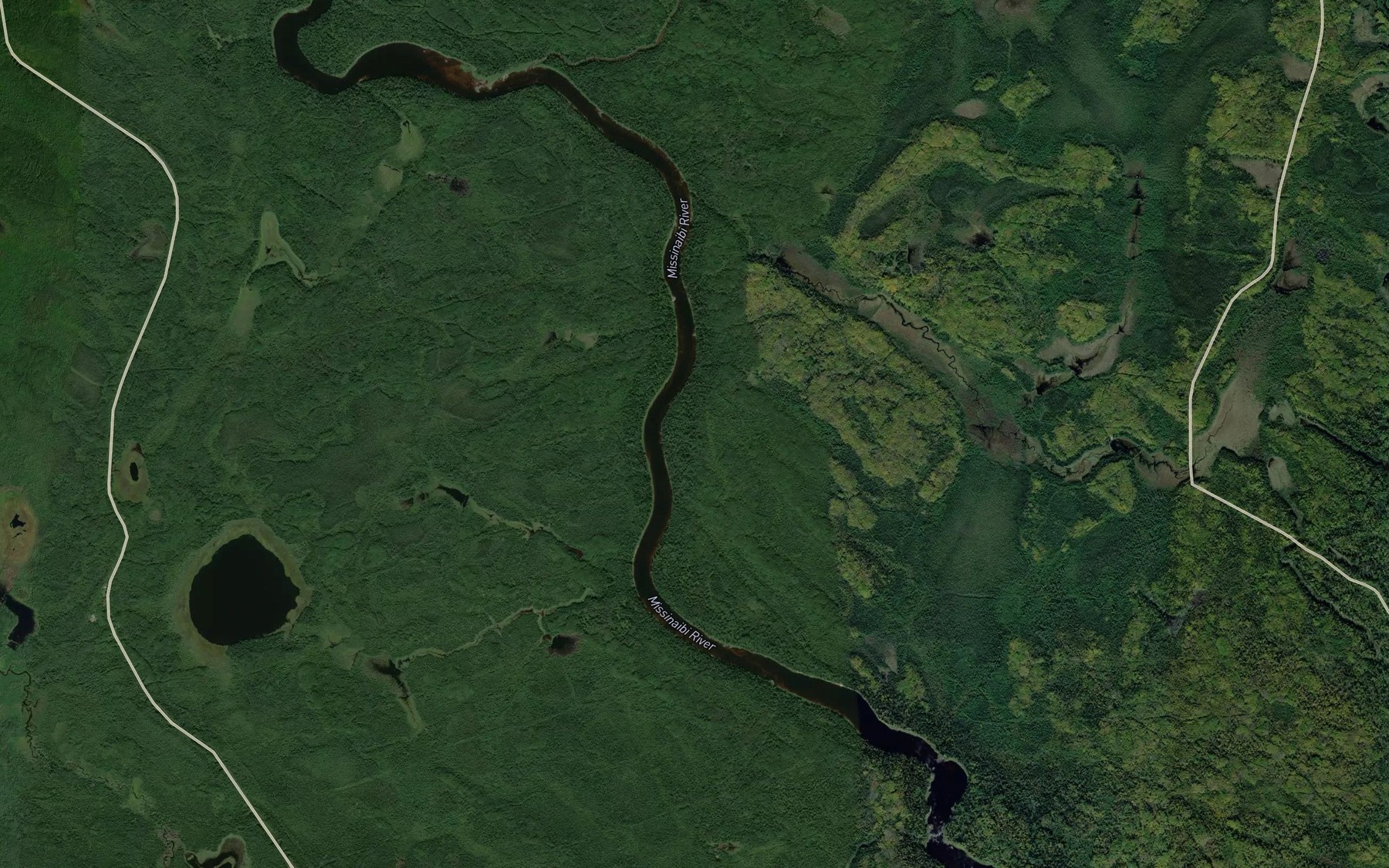 Satellite map of the Wilson Bend