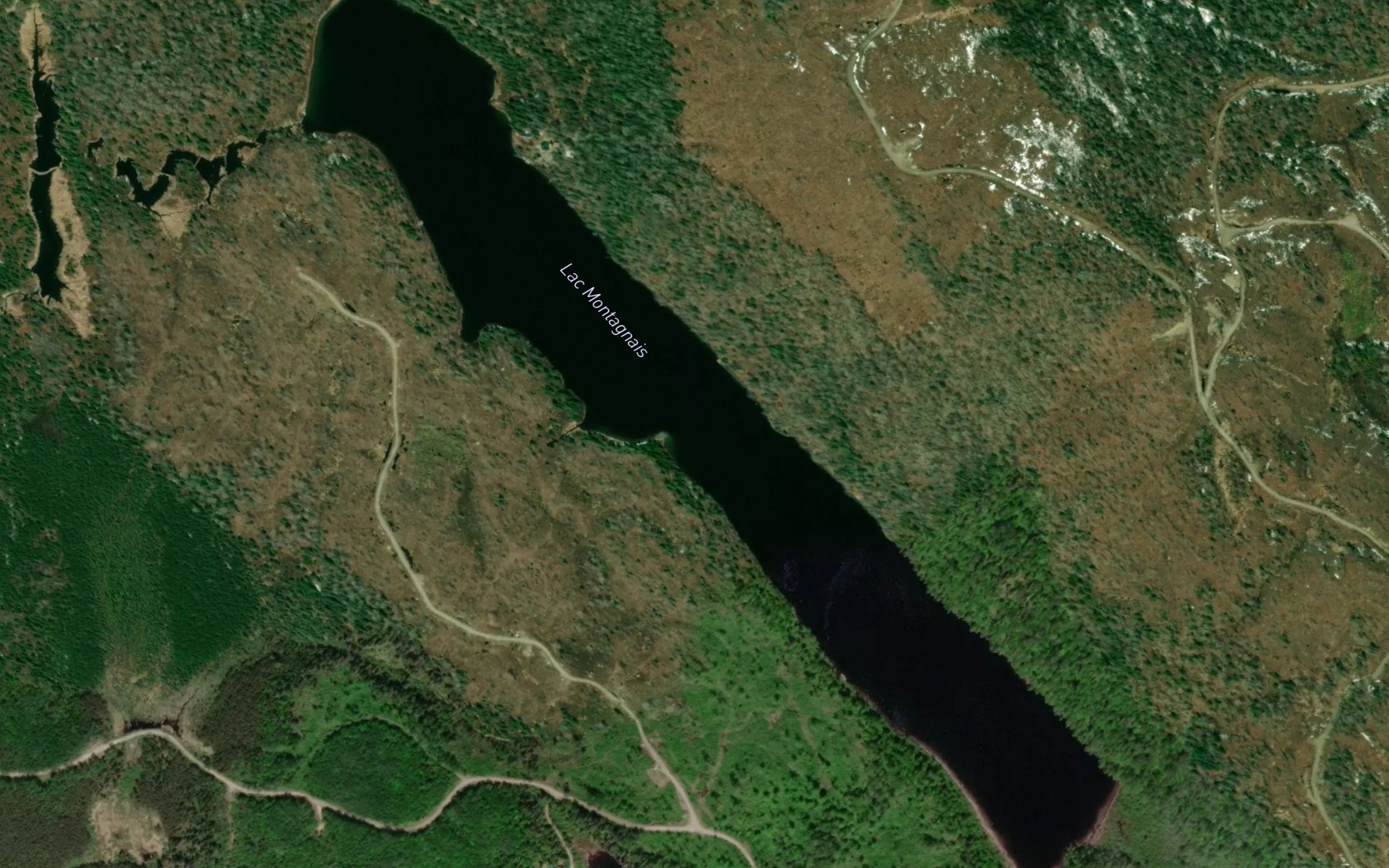 Satellite map of the Lac Montagnais