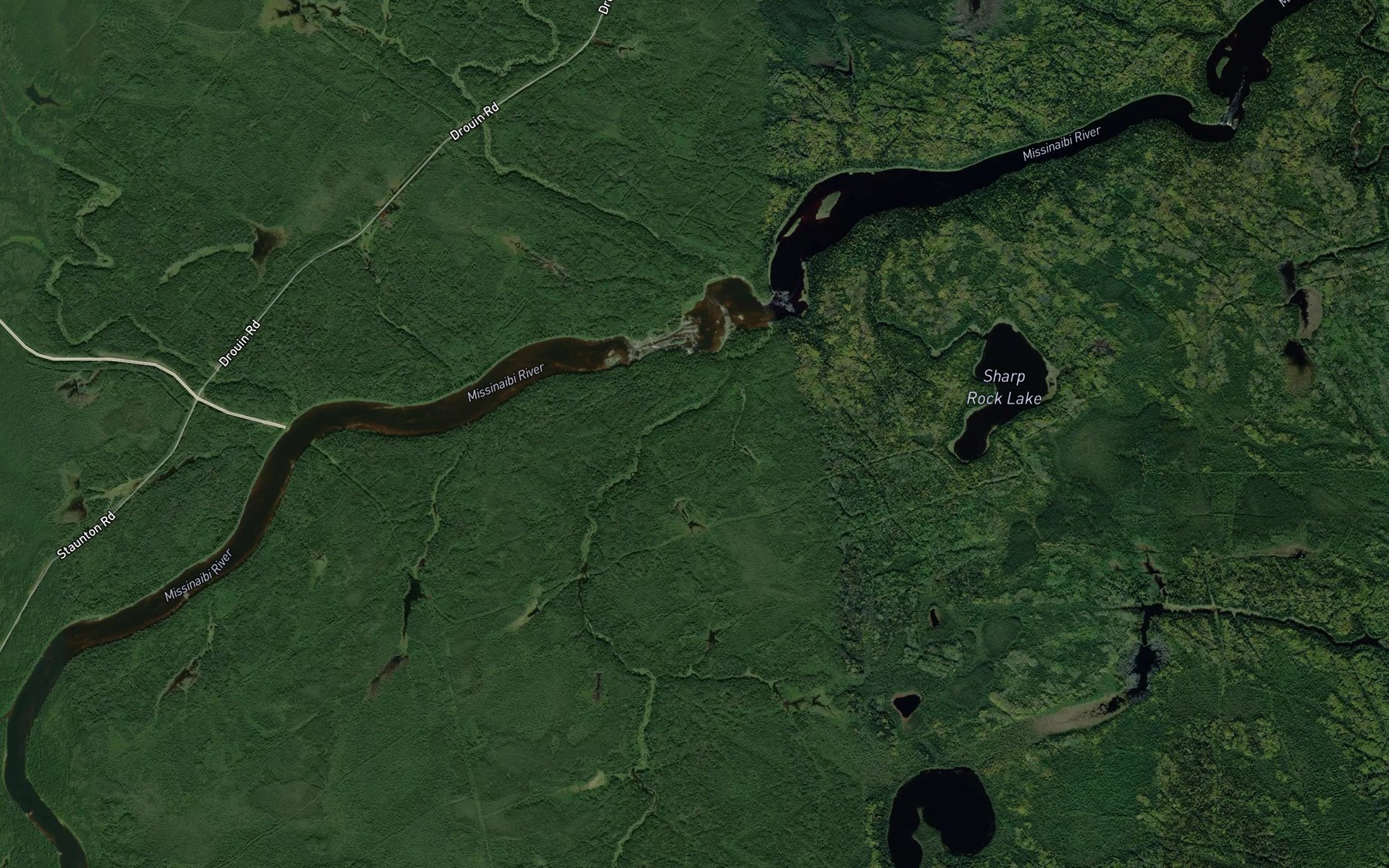 Satellite map of the Big Beaver Rapids