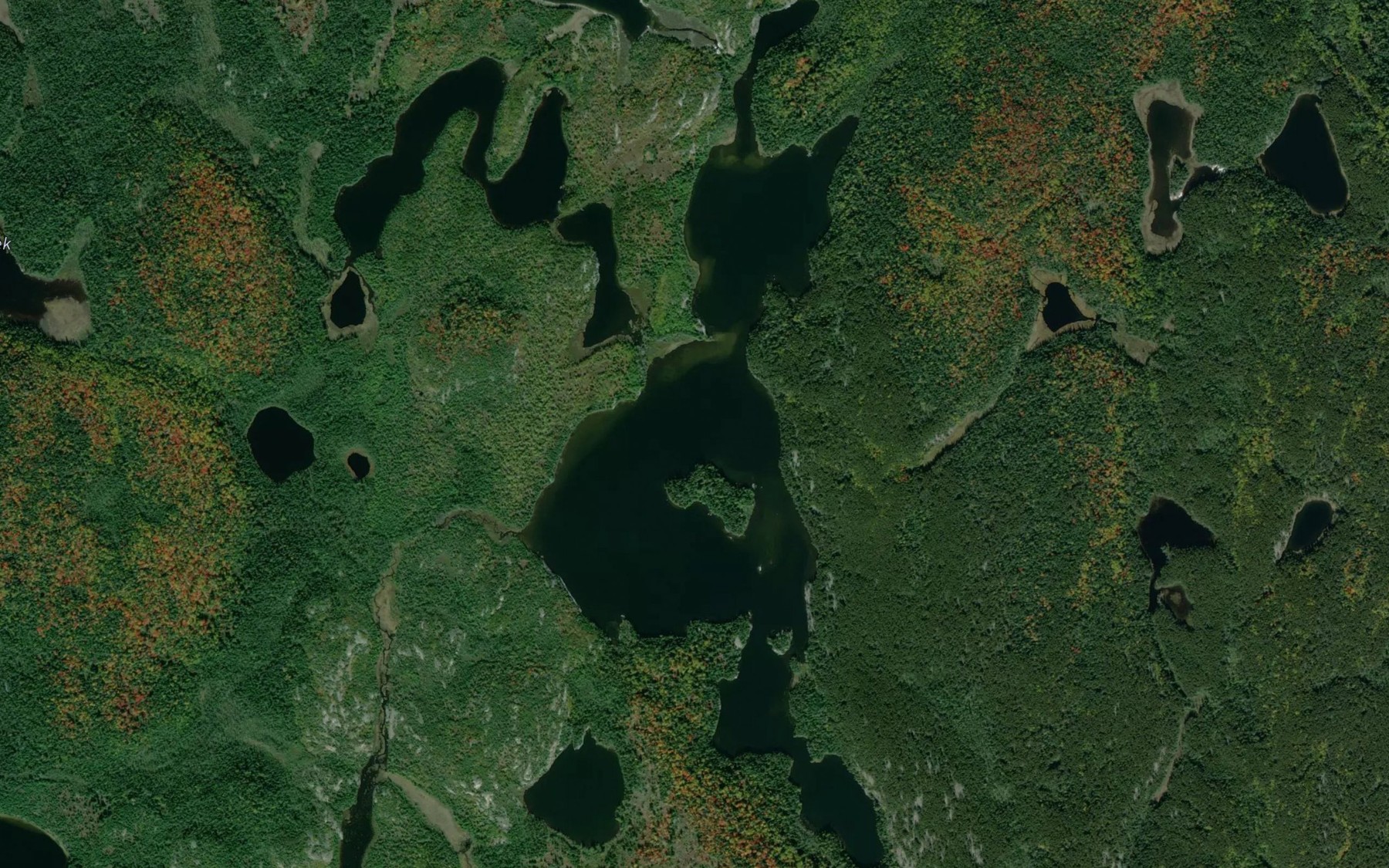 Satellite map of the Lidstone Lake
