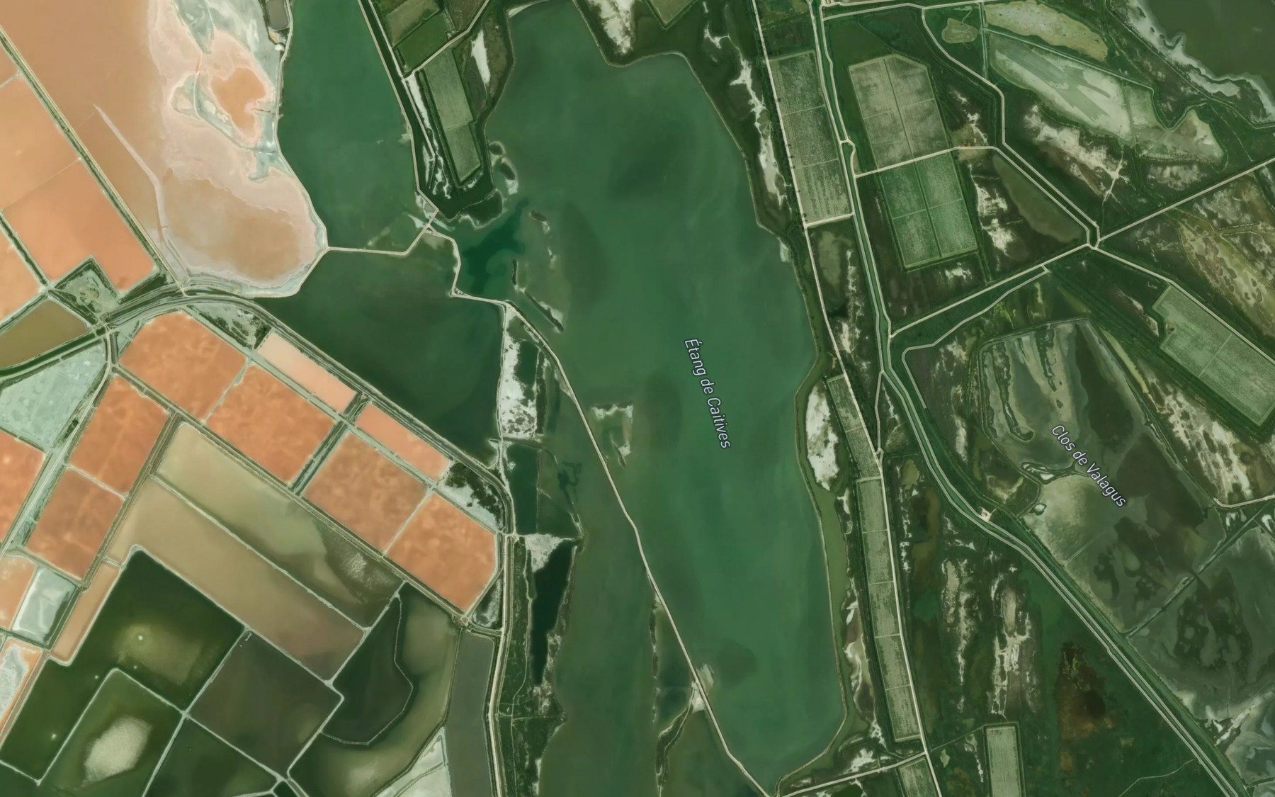 Satellite map of the Etang de Caitives