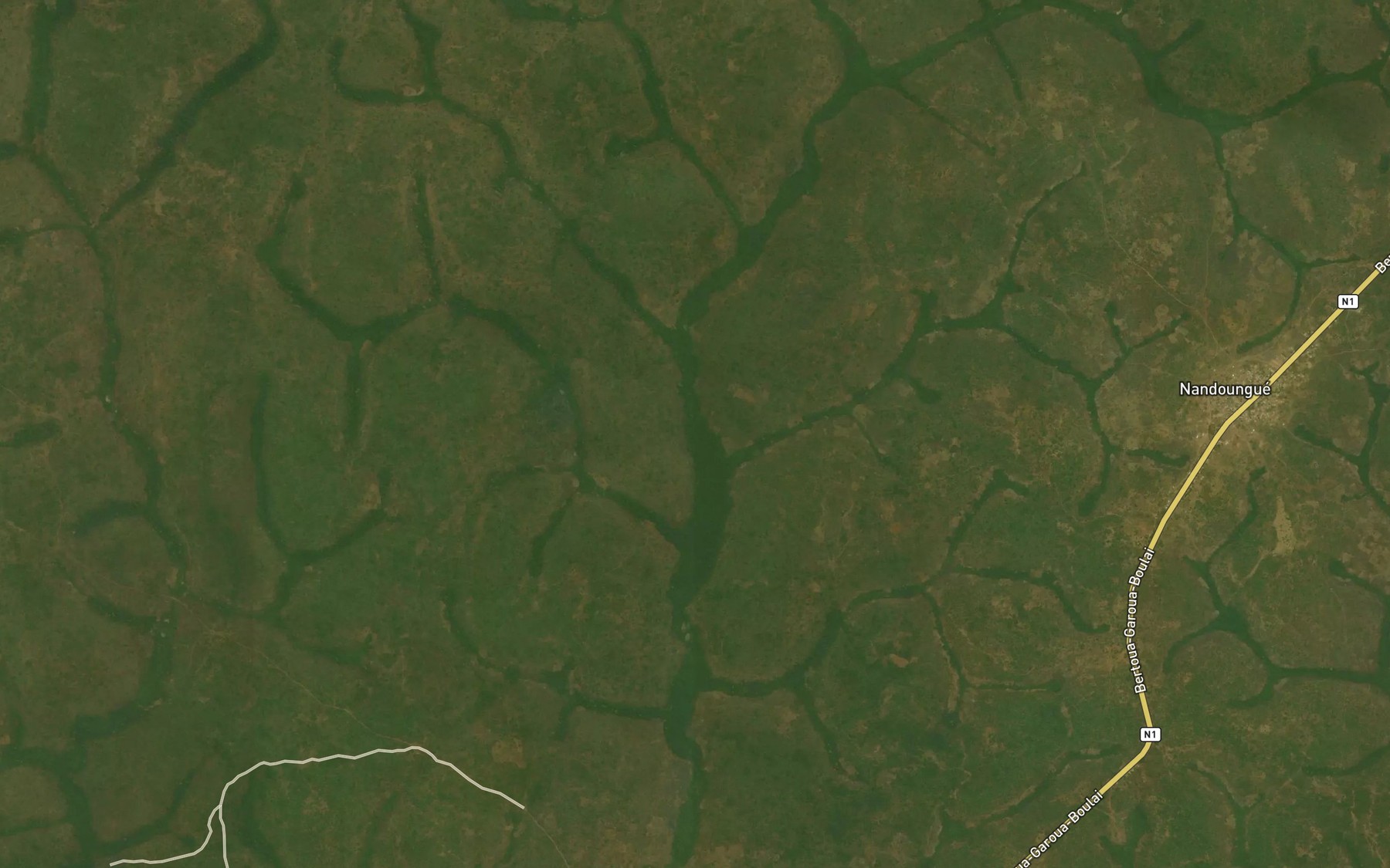 Satellite map of the Nandoungue