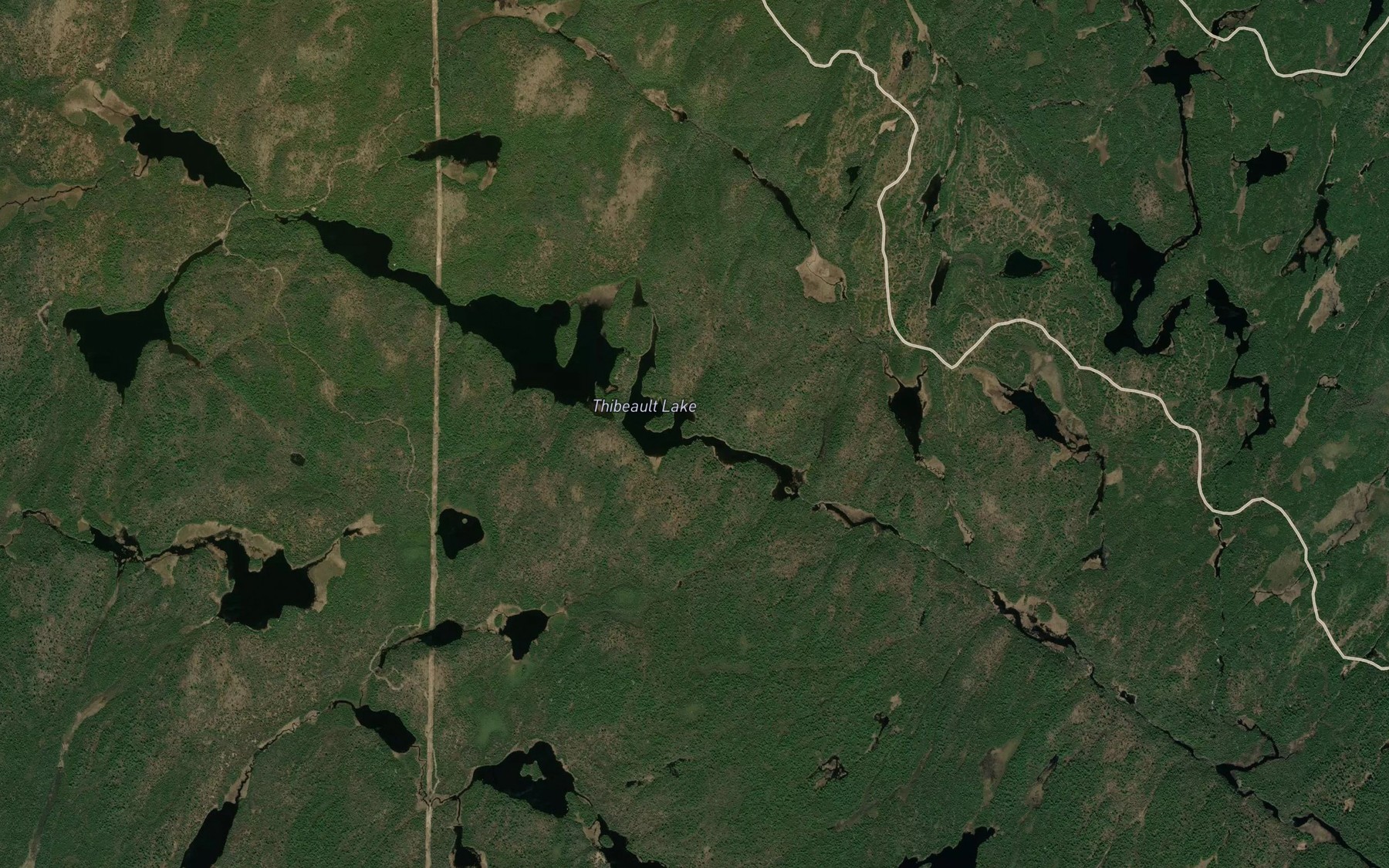 Satellite map of the Thibeault Lake