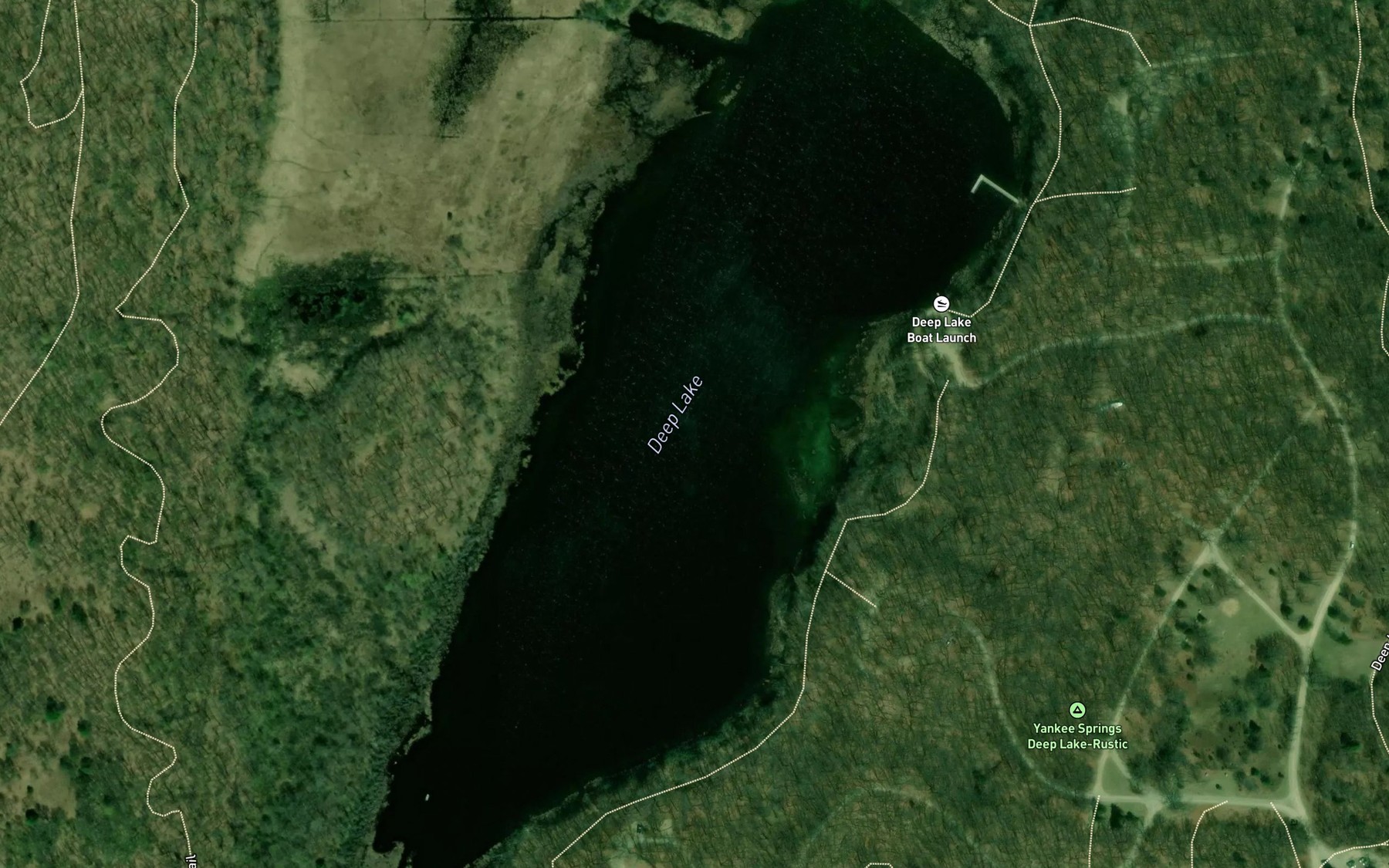 Satellite map of the Deep Lake