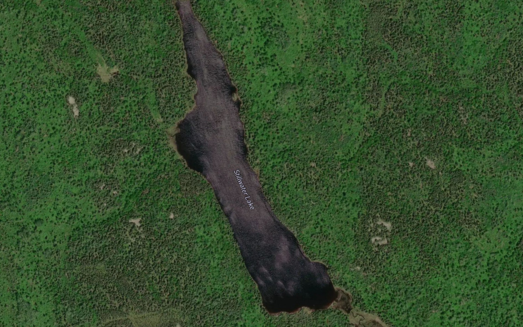Satellite map of the Stillwater Lake