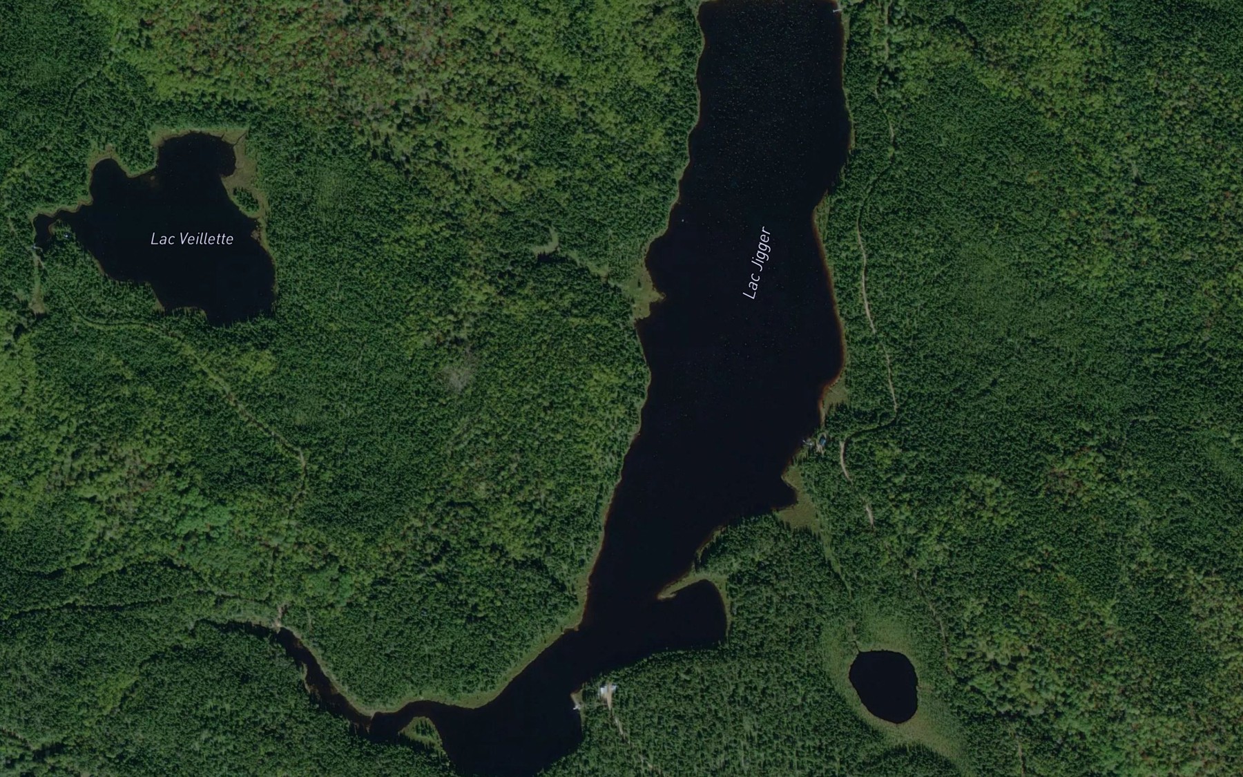 Satellite map of the Lac Jigger