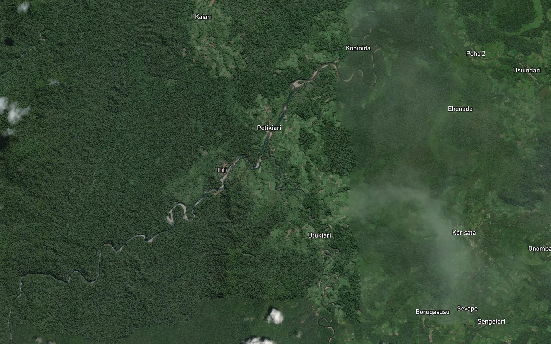 Satellite map of the Sisa River