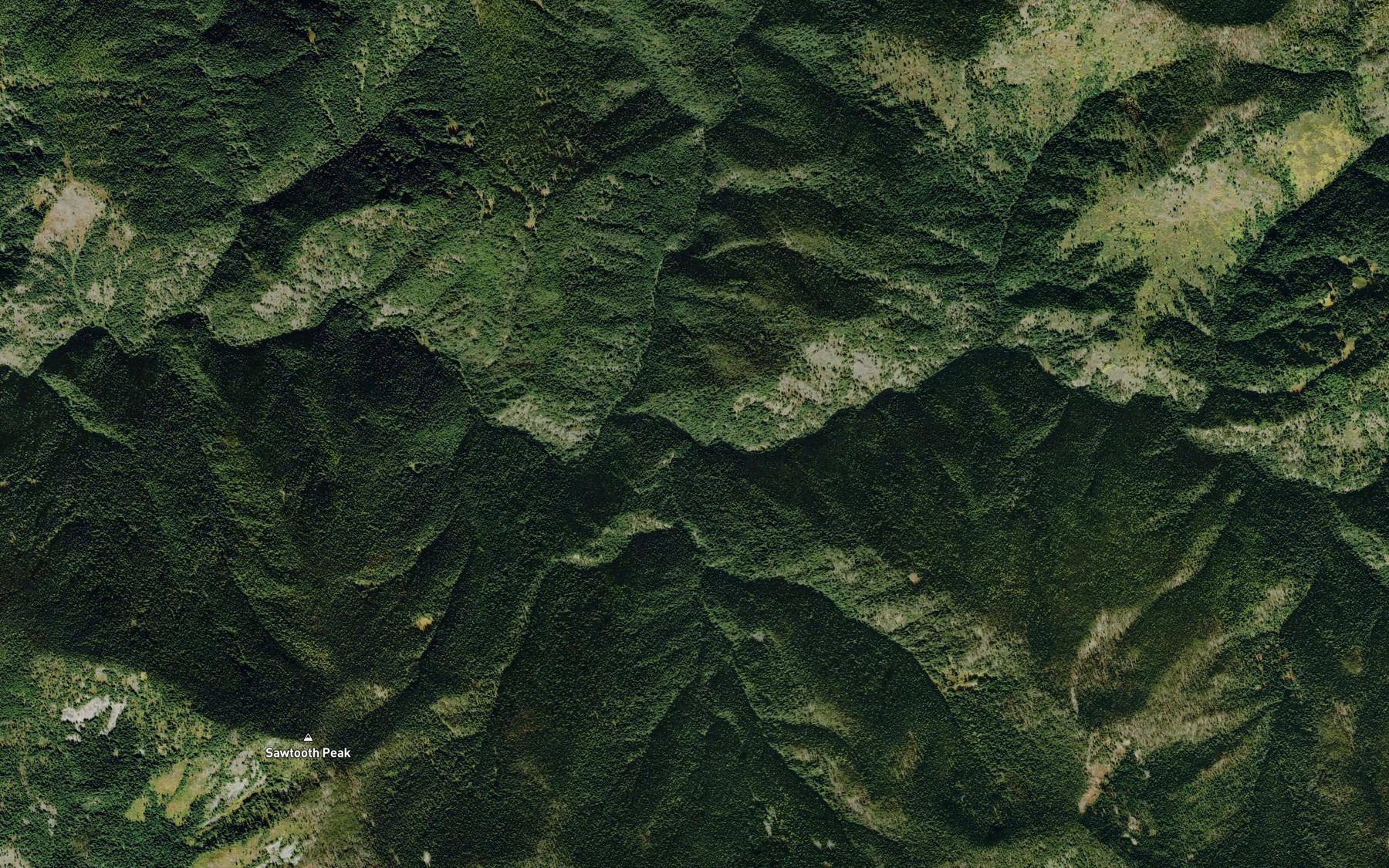 Satellite map of the Cache Creek