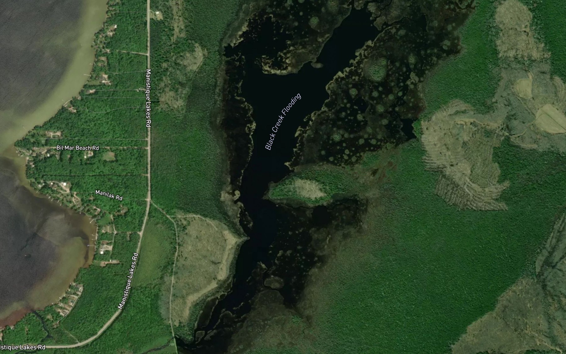 Satellite map of the Upper Black Creek