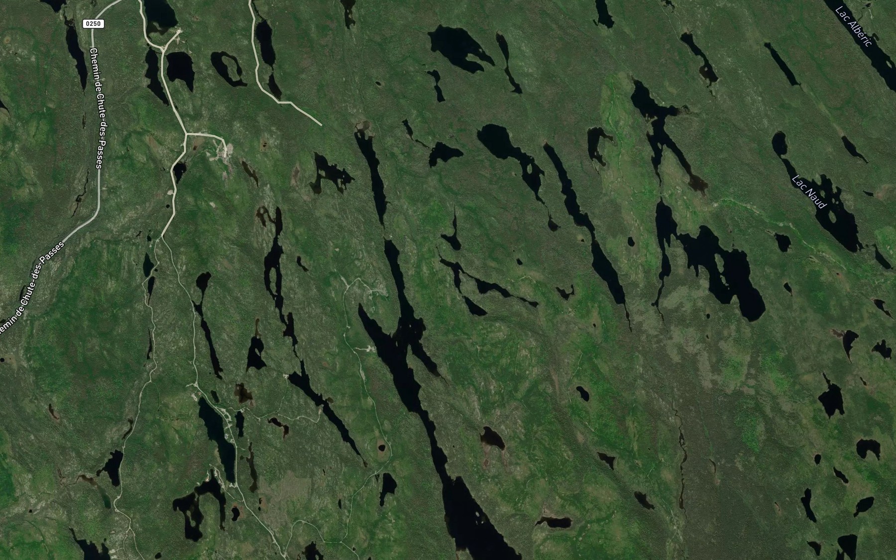 Satellite map of the Lac Echalote