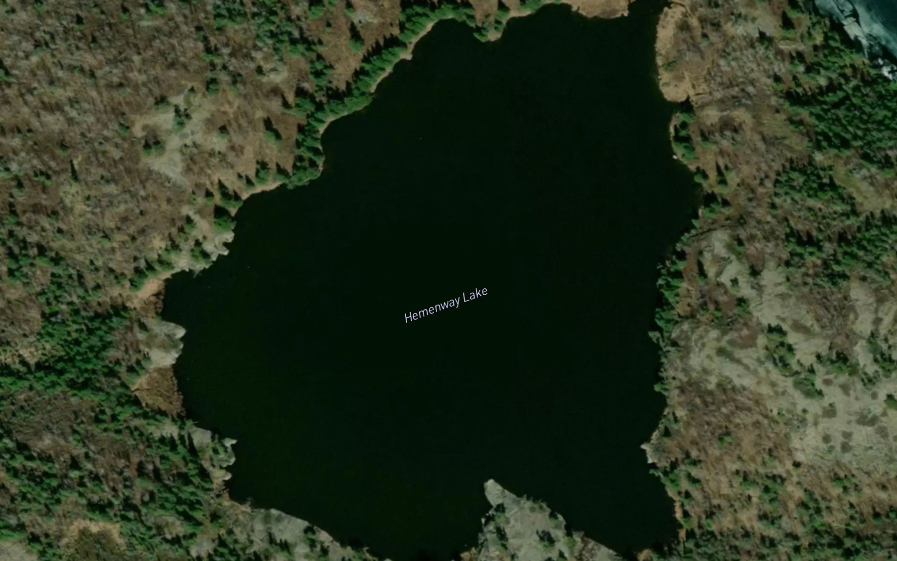 Satellite map of the Hemenway Lake
