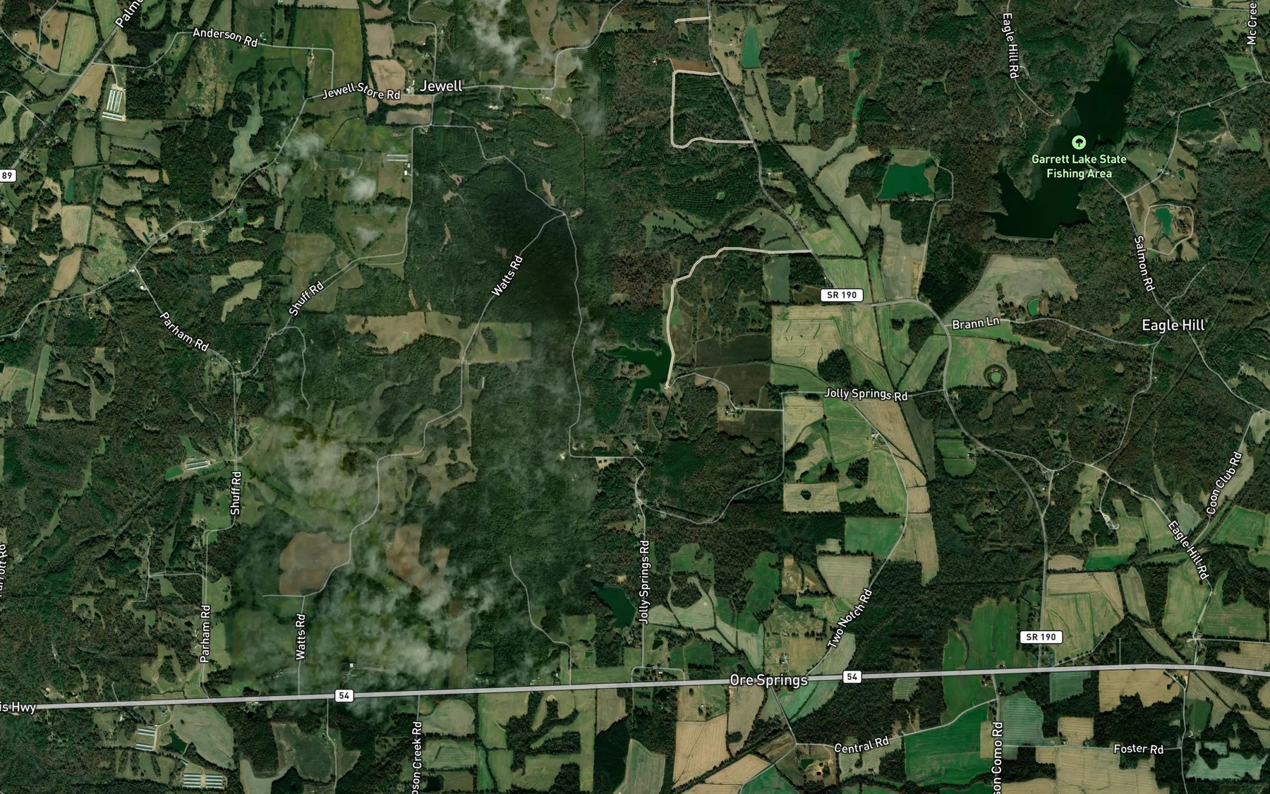 Satellite map of the Thompson Creek Number Three Lake