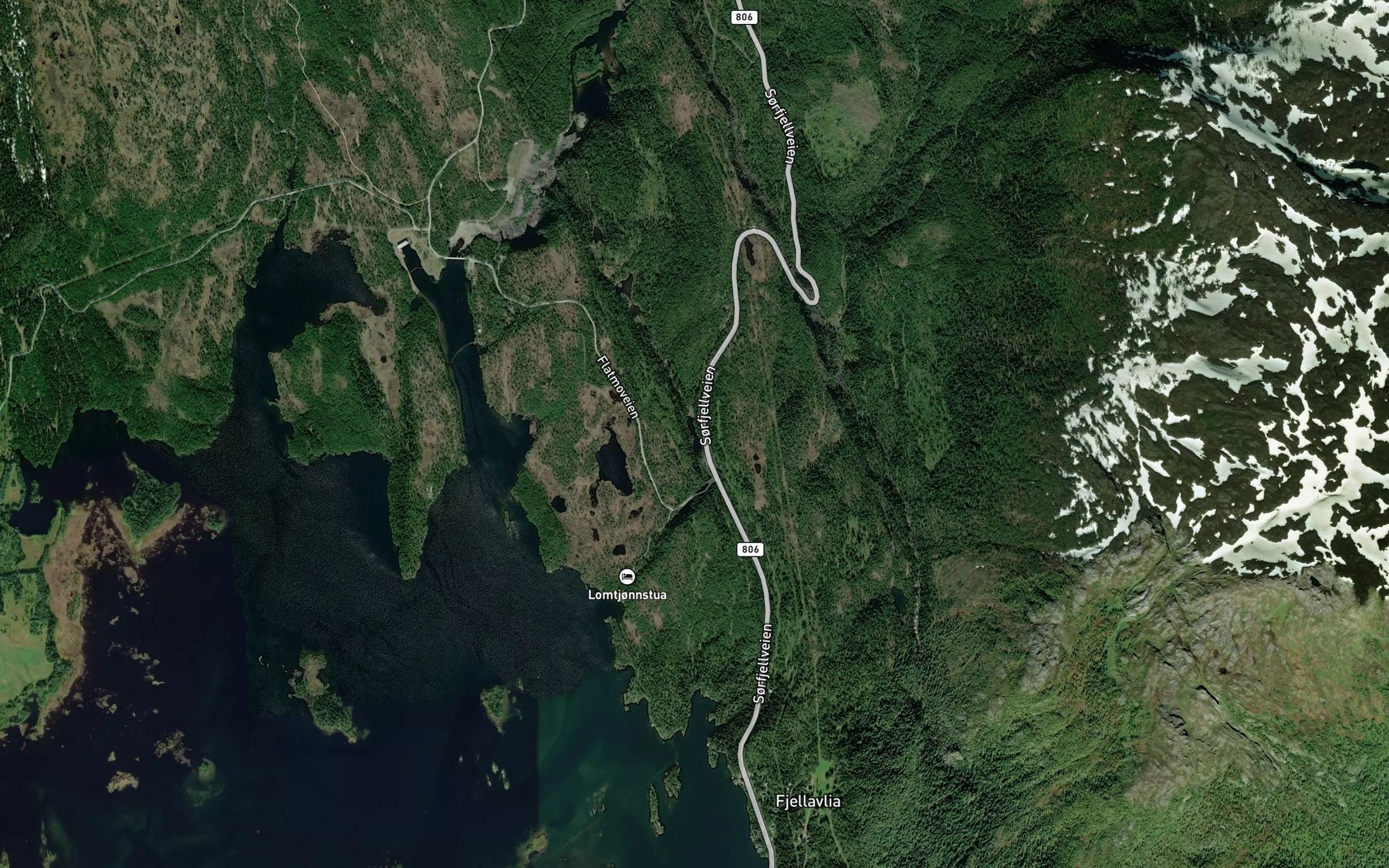 Satellite map of the Lyskjolatjonna