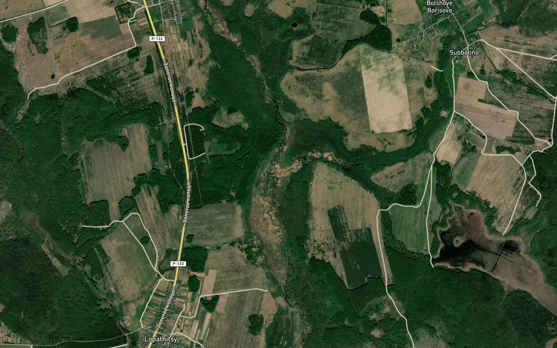 Satellite map of the Berezka
