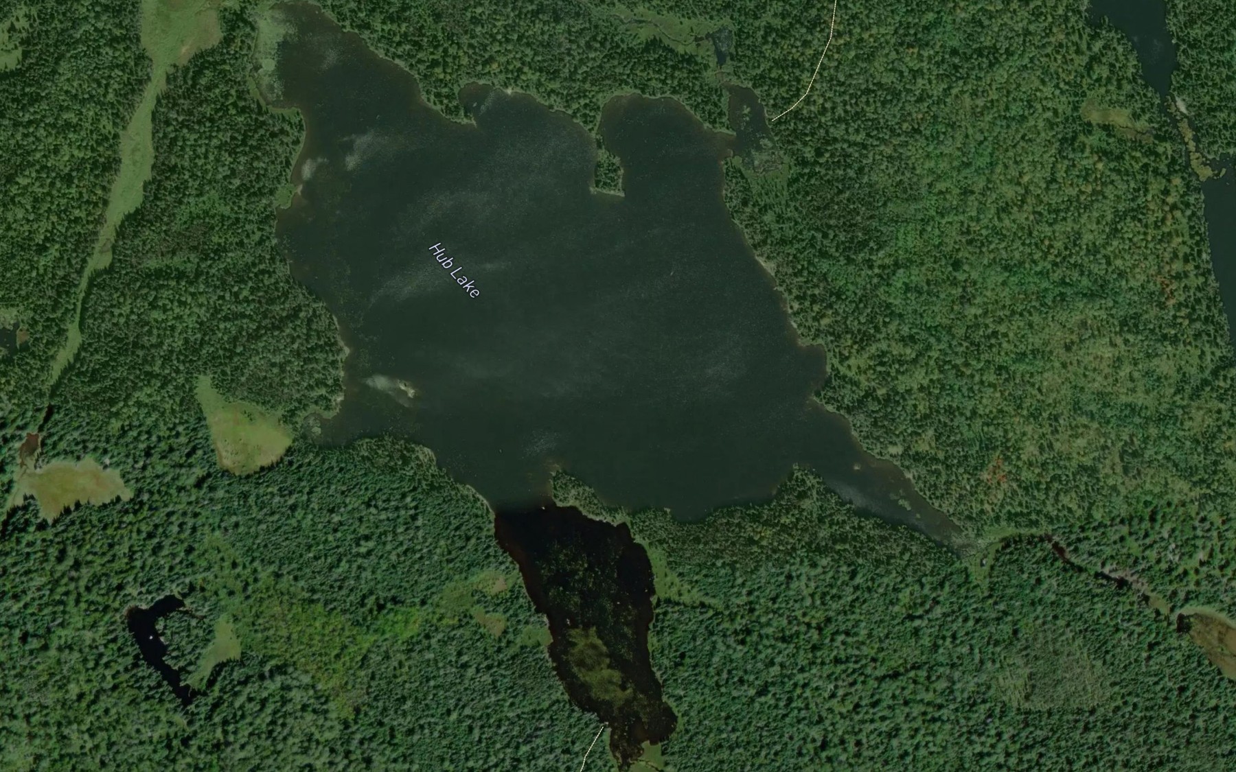 Satellite map of the Hub Lake