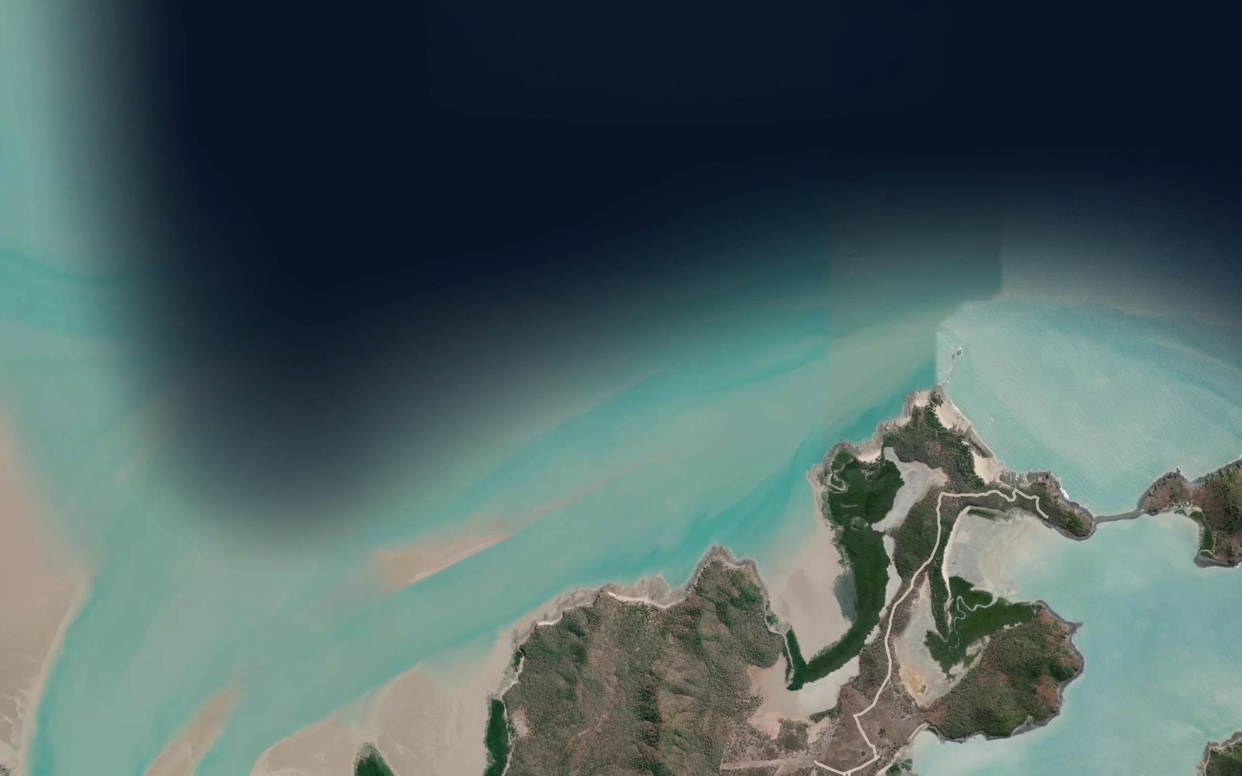 Satellite map of the Curlew Sand