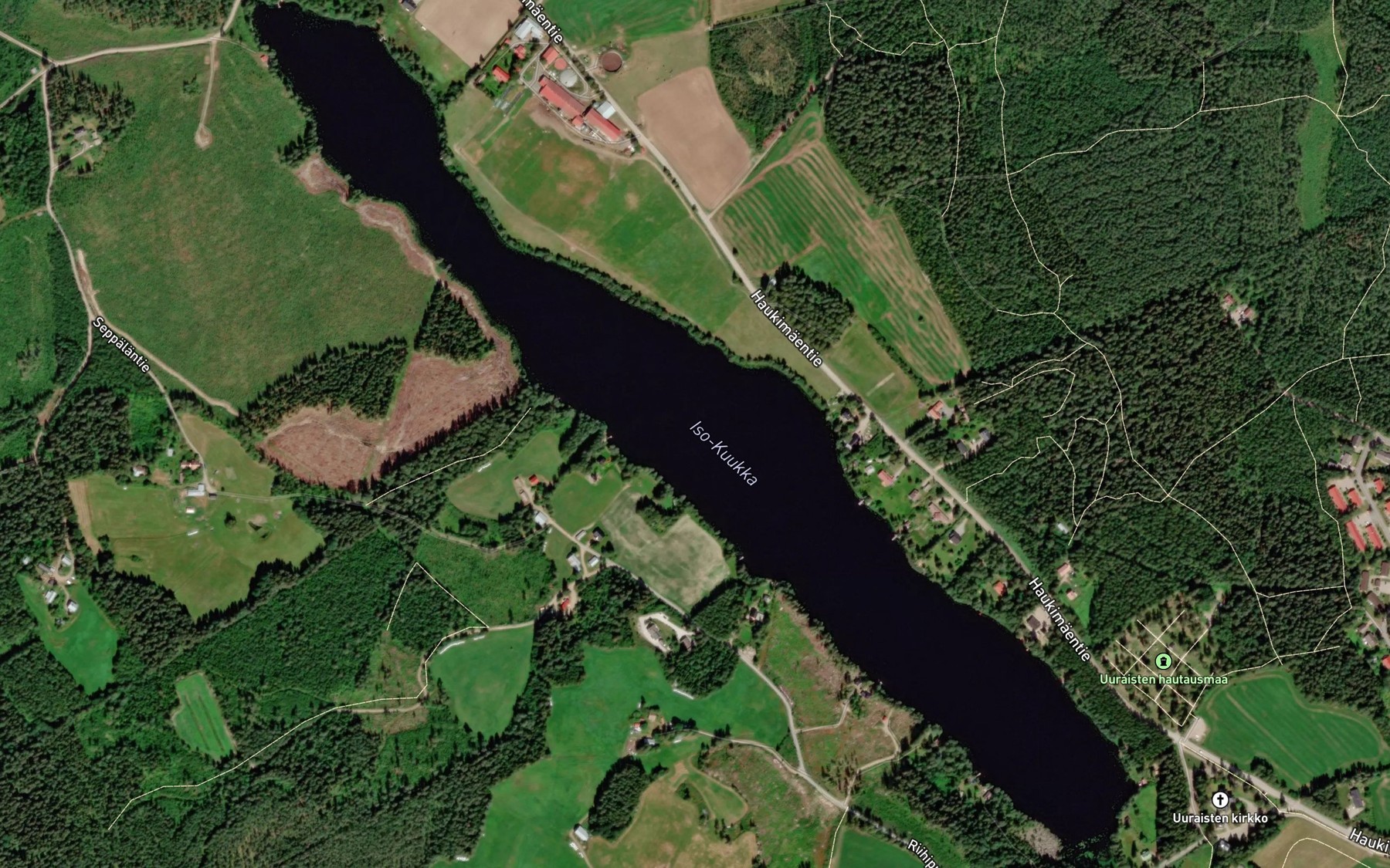 Satellite map of the Iso-Kuukka
