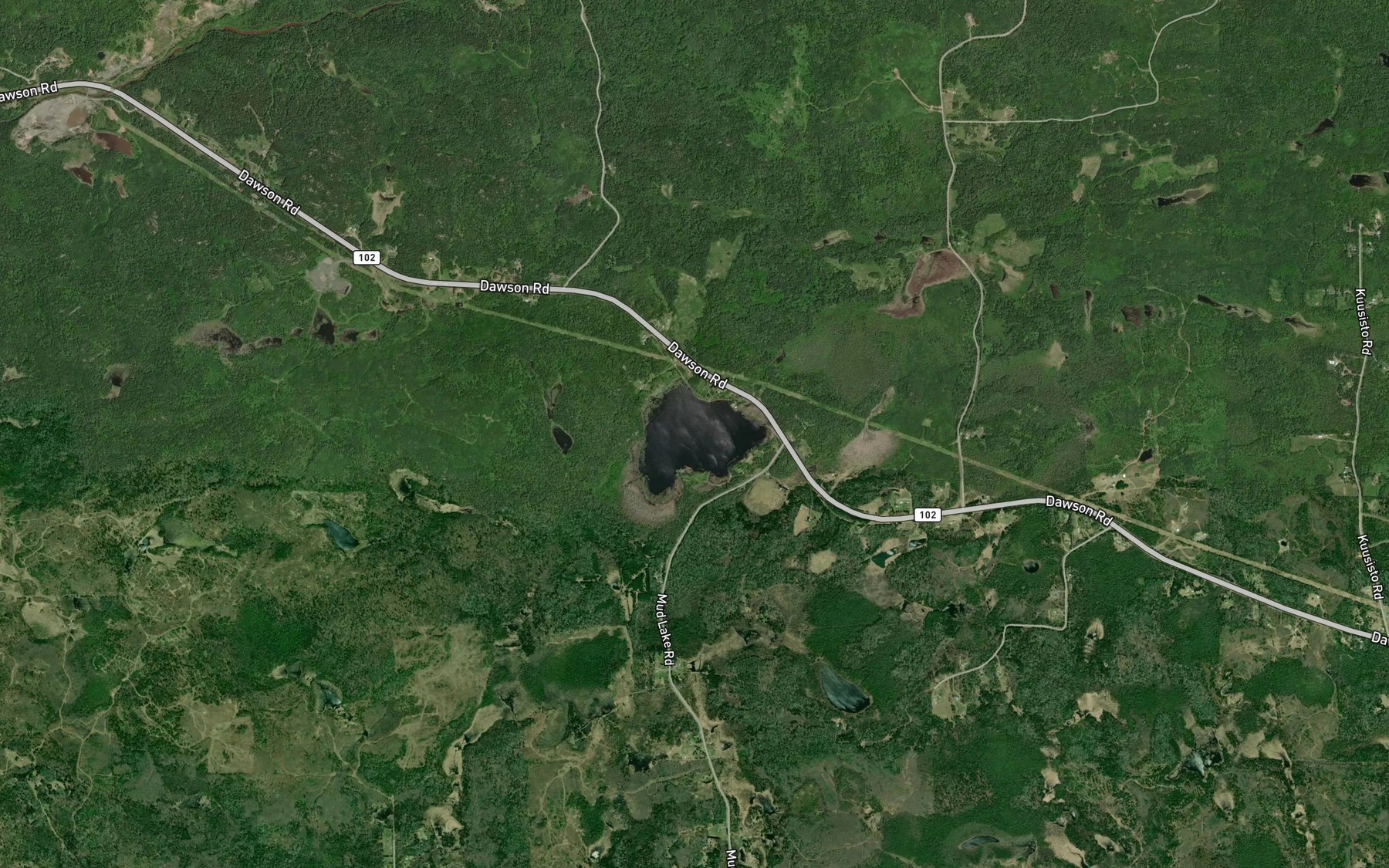 Satellite map of the Mud Lake