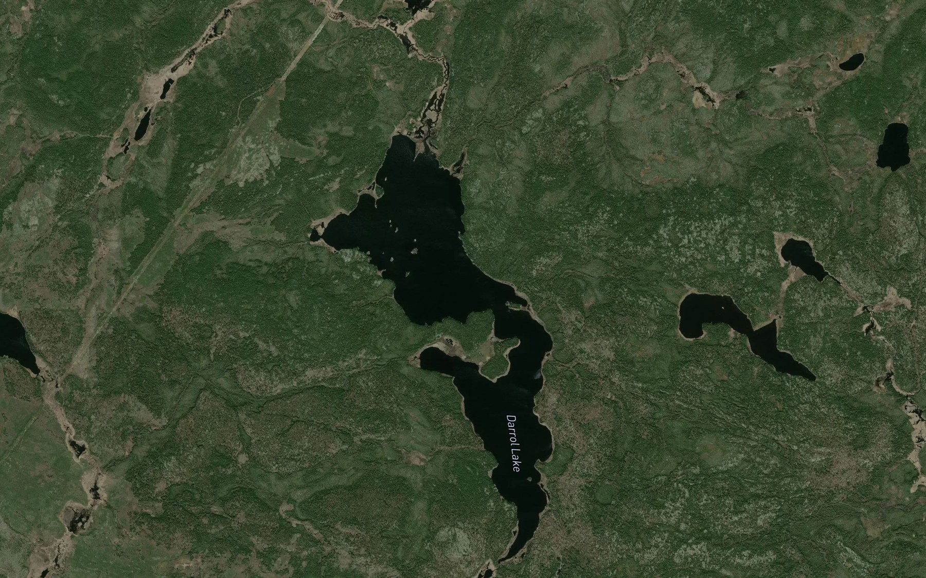 Satellite map of the Darrol Lake