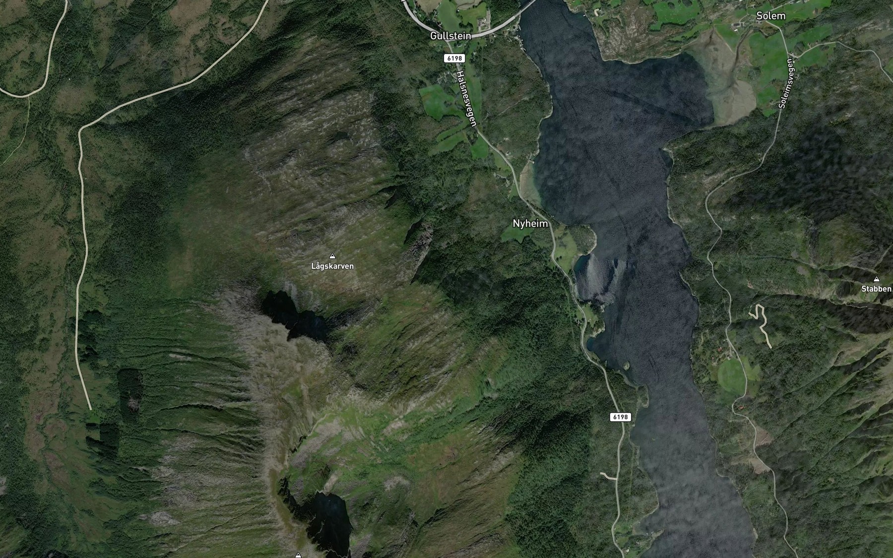 Satellite map of the Sladalsbekken