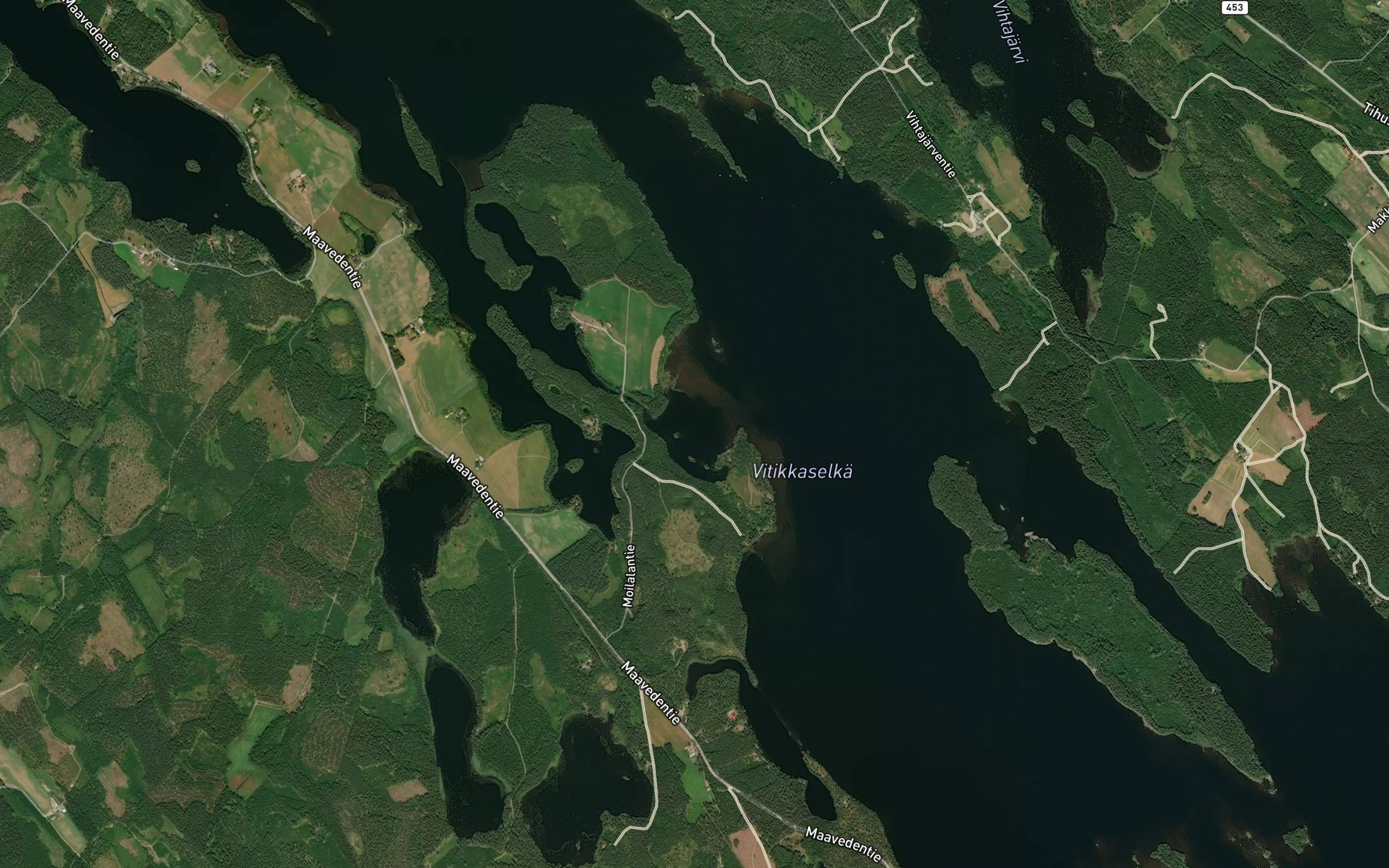 Satellite map of the Juurikkalahti