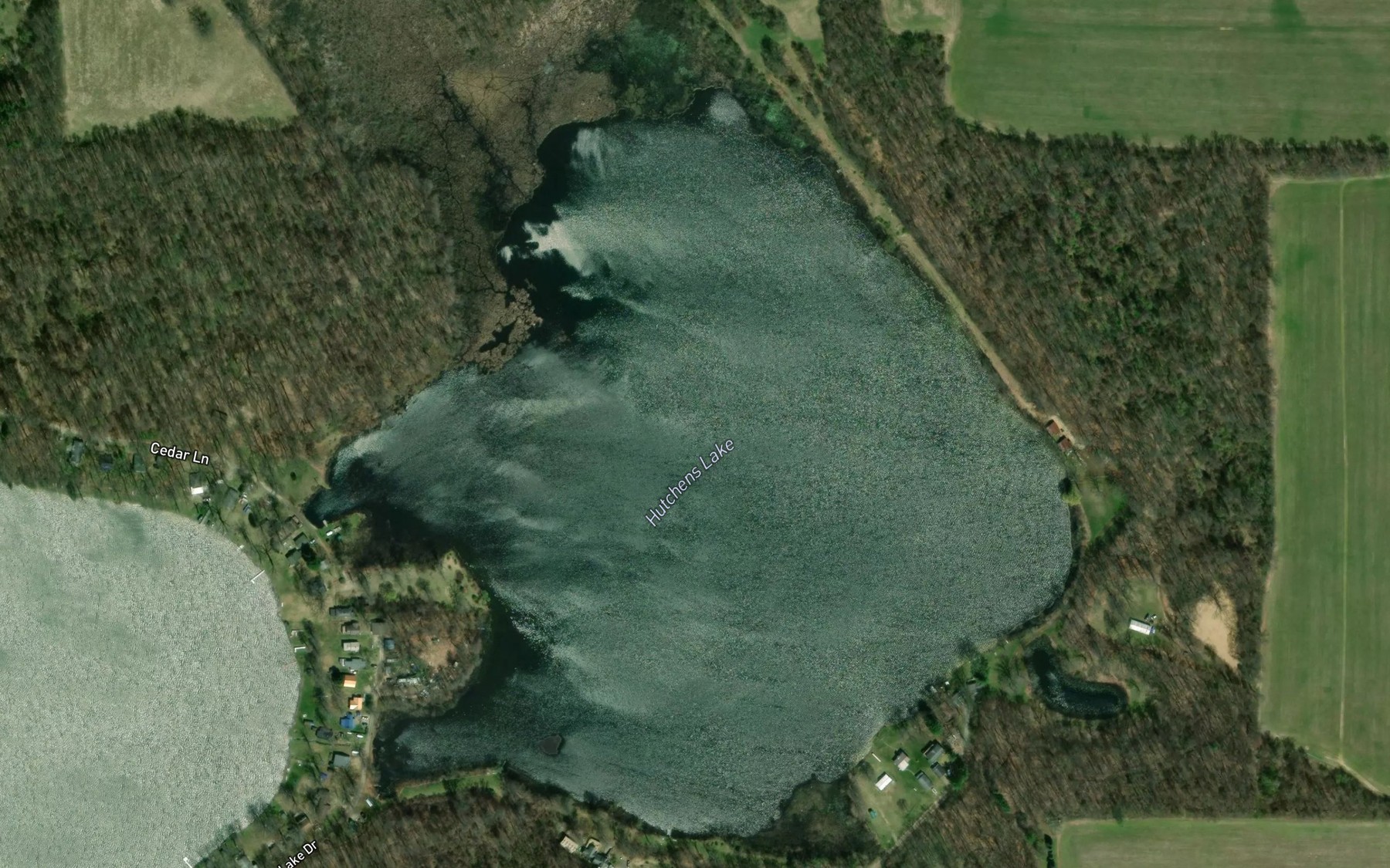 Satellite map of the Hutchens Lake