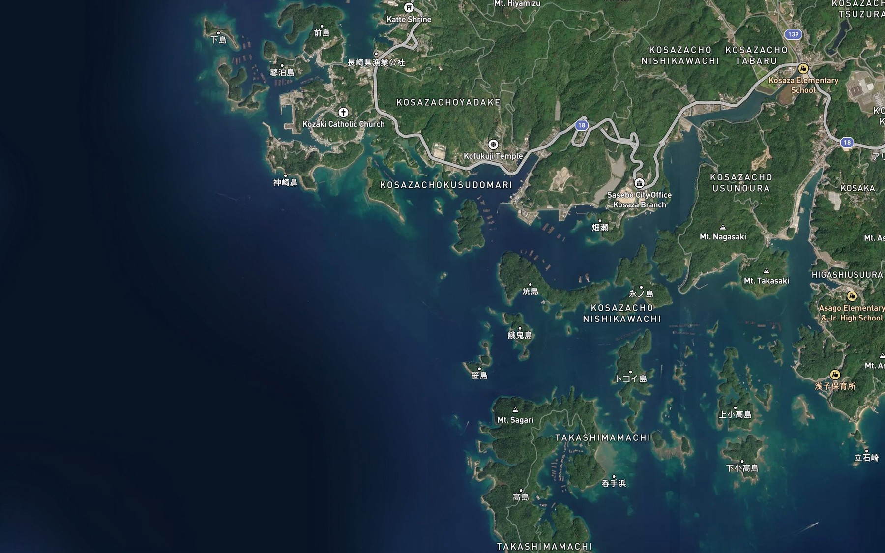 Satellite map of the Bakuchi Se
