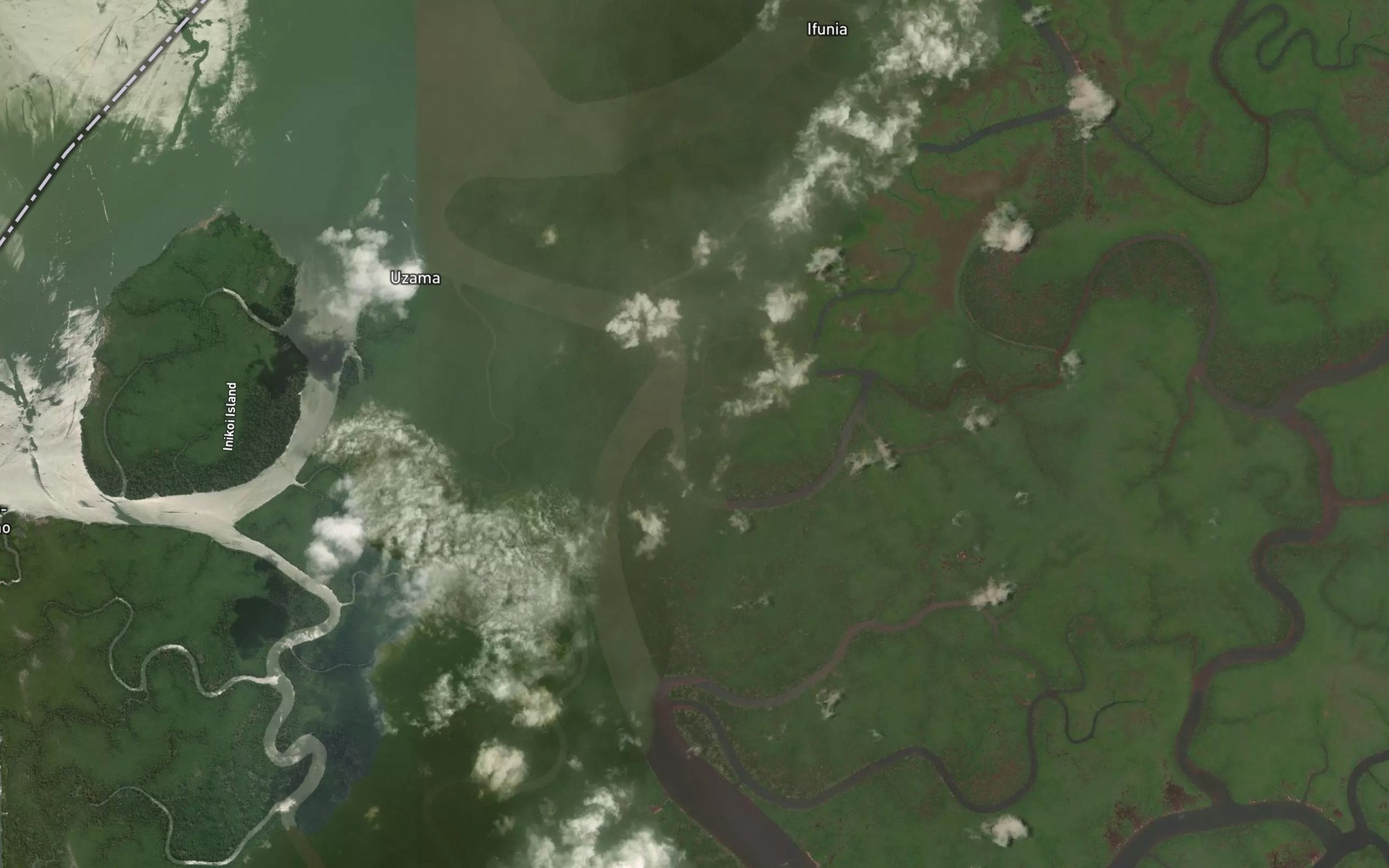 Satellite map of the Bakassi