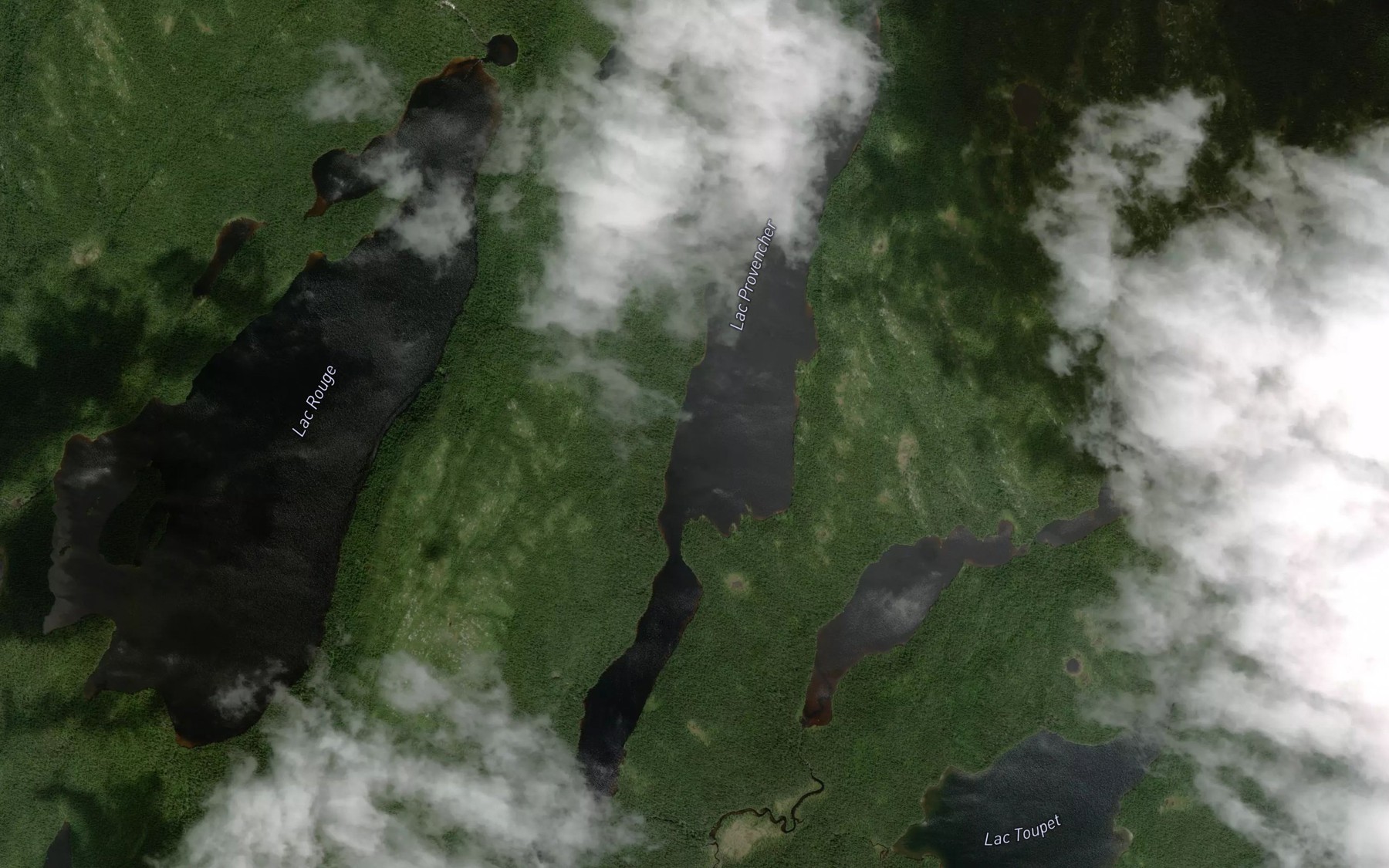 Satellite map of the Lac Provencher