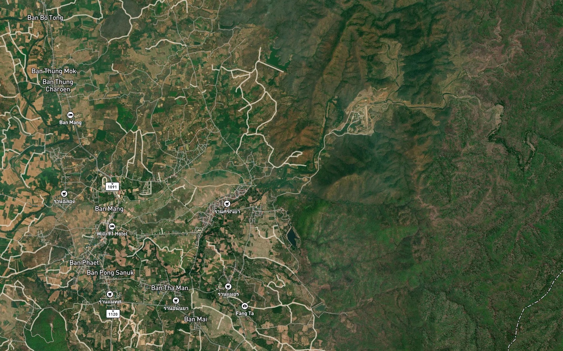 Satellite map of the Ang Kep Nam Ban Pin