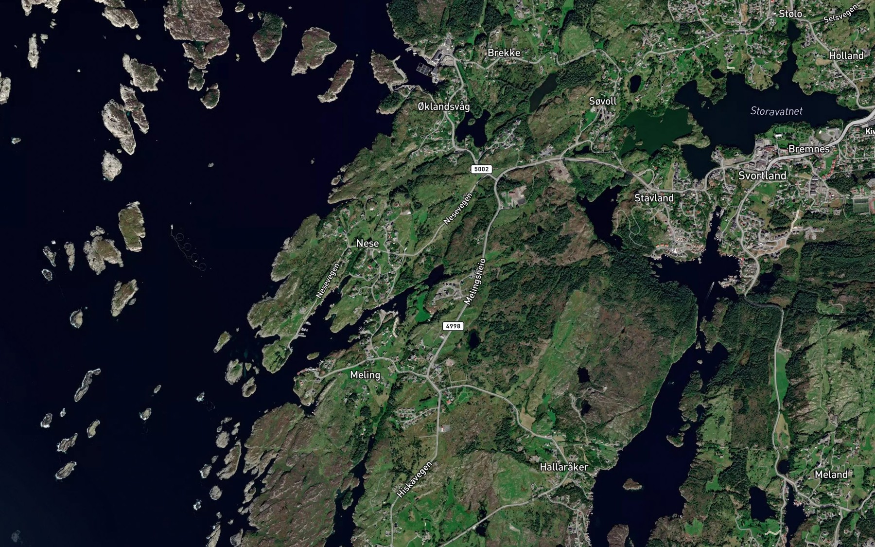 Satellite map of the Ulvsvag
