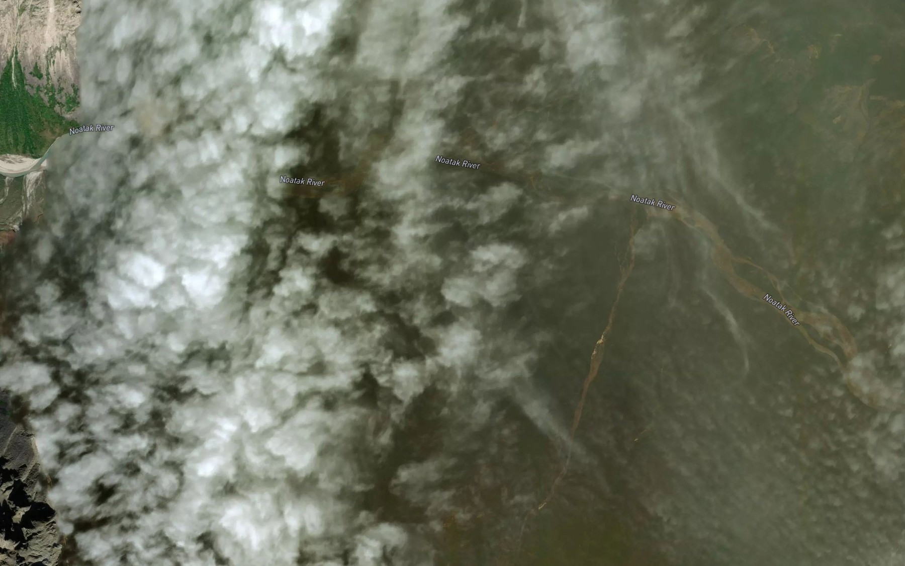 Satellite map of the Lucky Six Creek