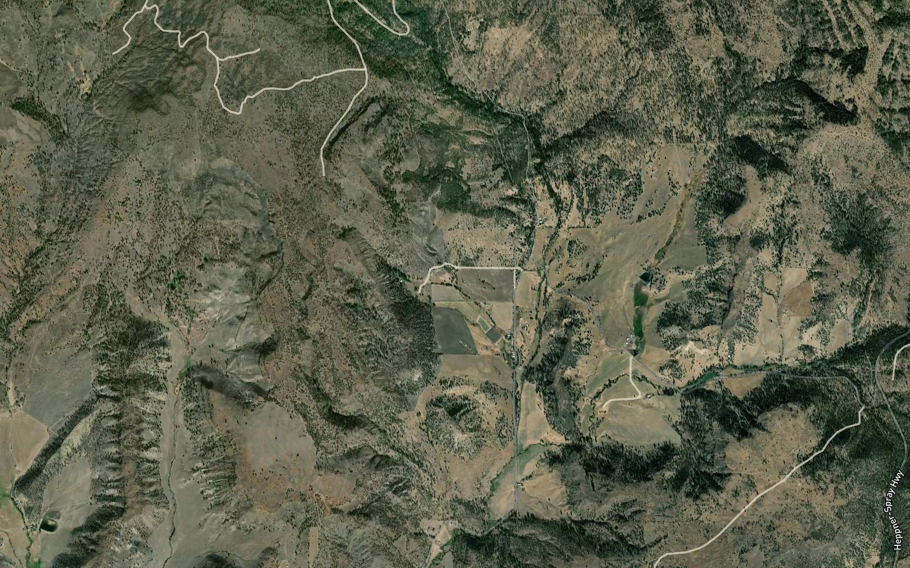 Satellite map of the Hill Spring