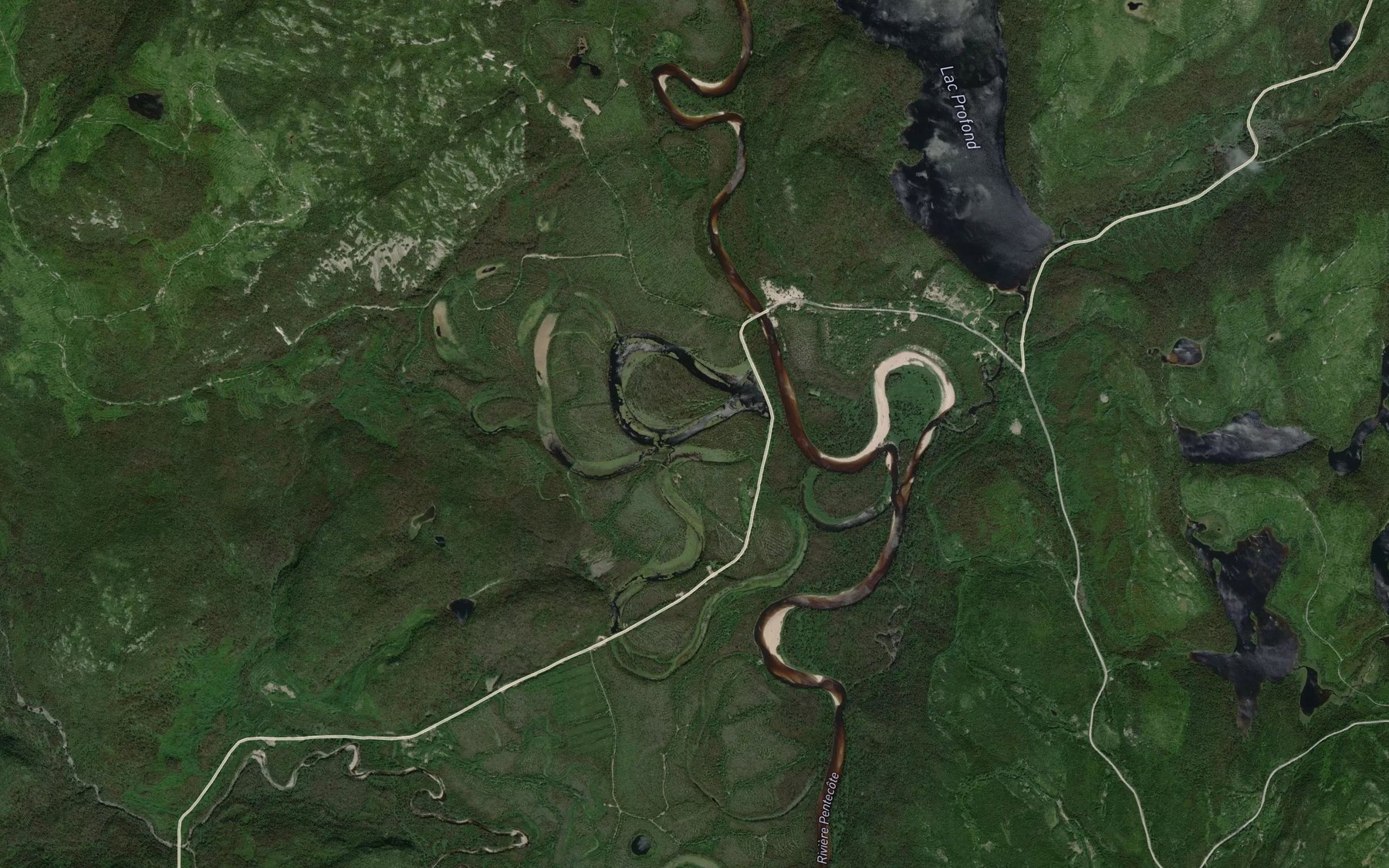 Satellite map of the Lac Aude