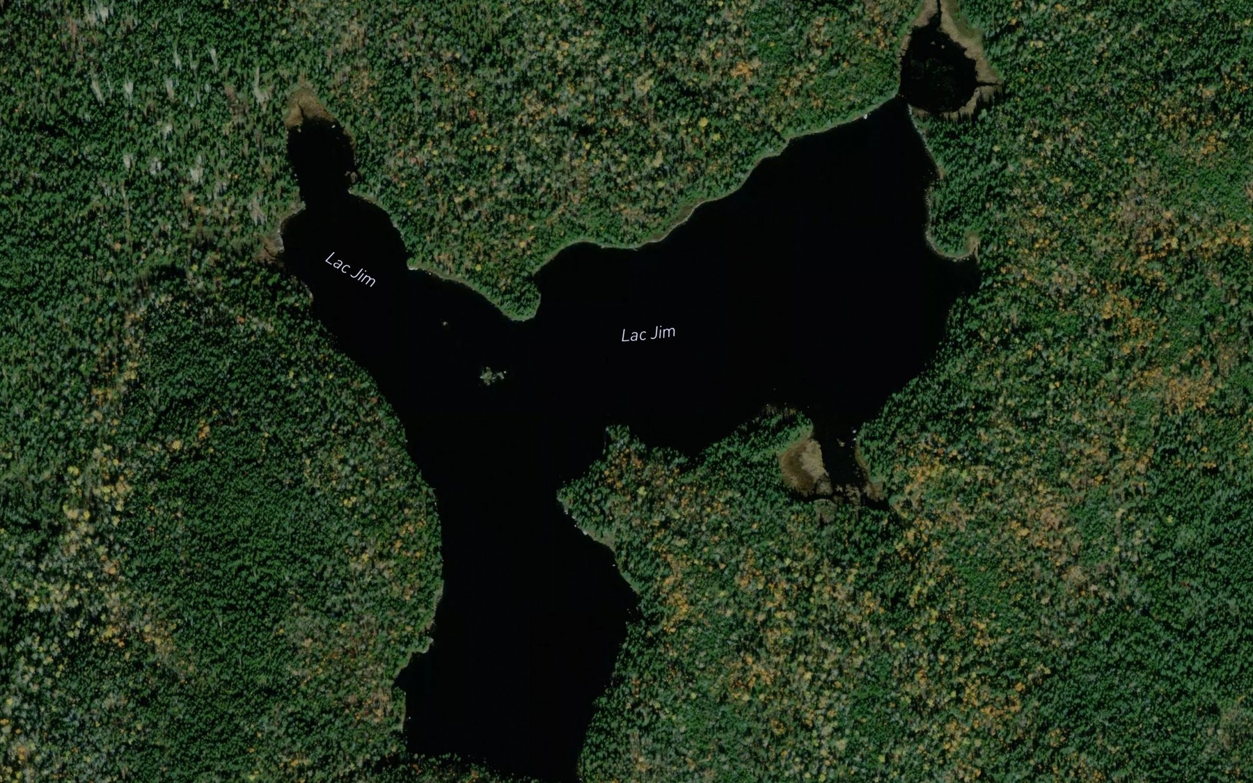 Satellite map of the Lac Jim