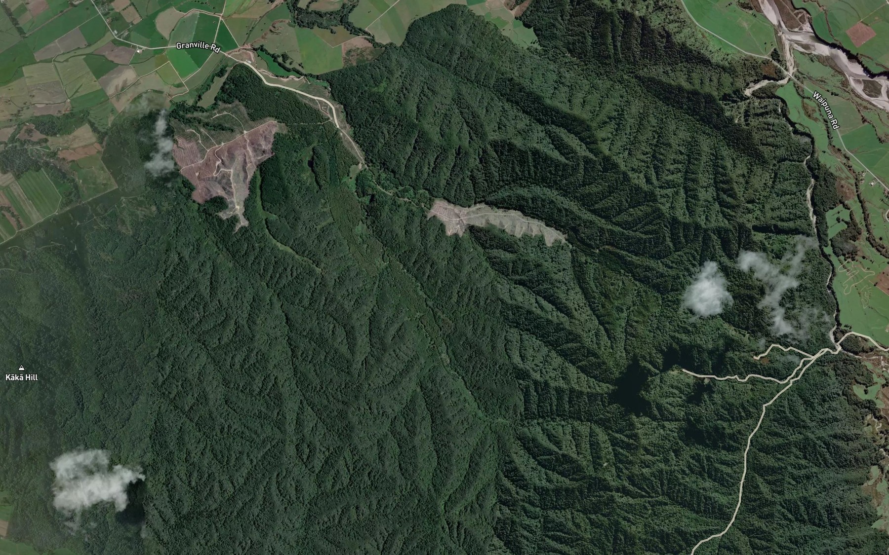 Satellite map of the Half Ounce Creek
