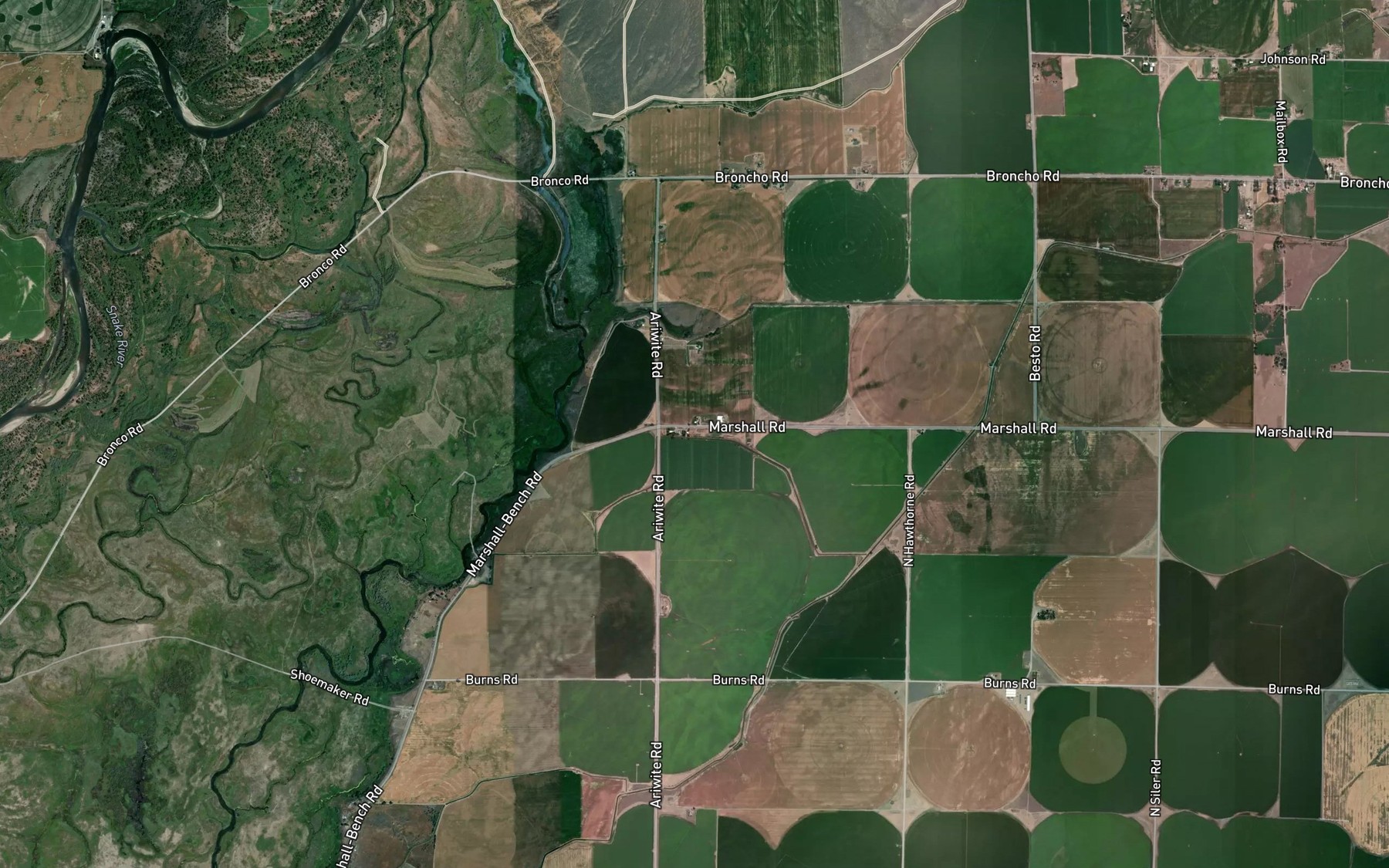 Satellite map of the Enders Lateral