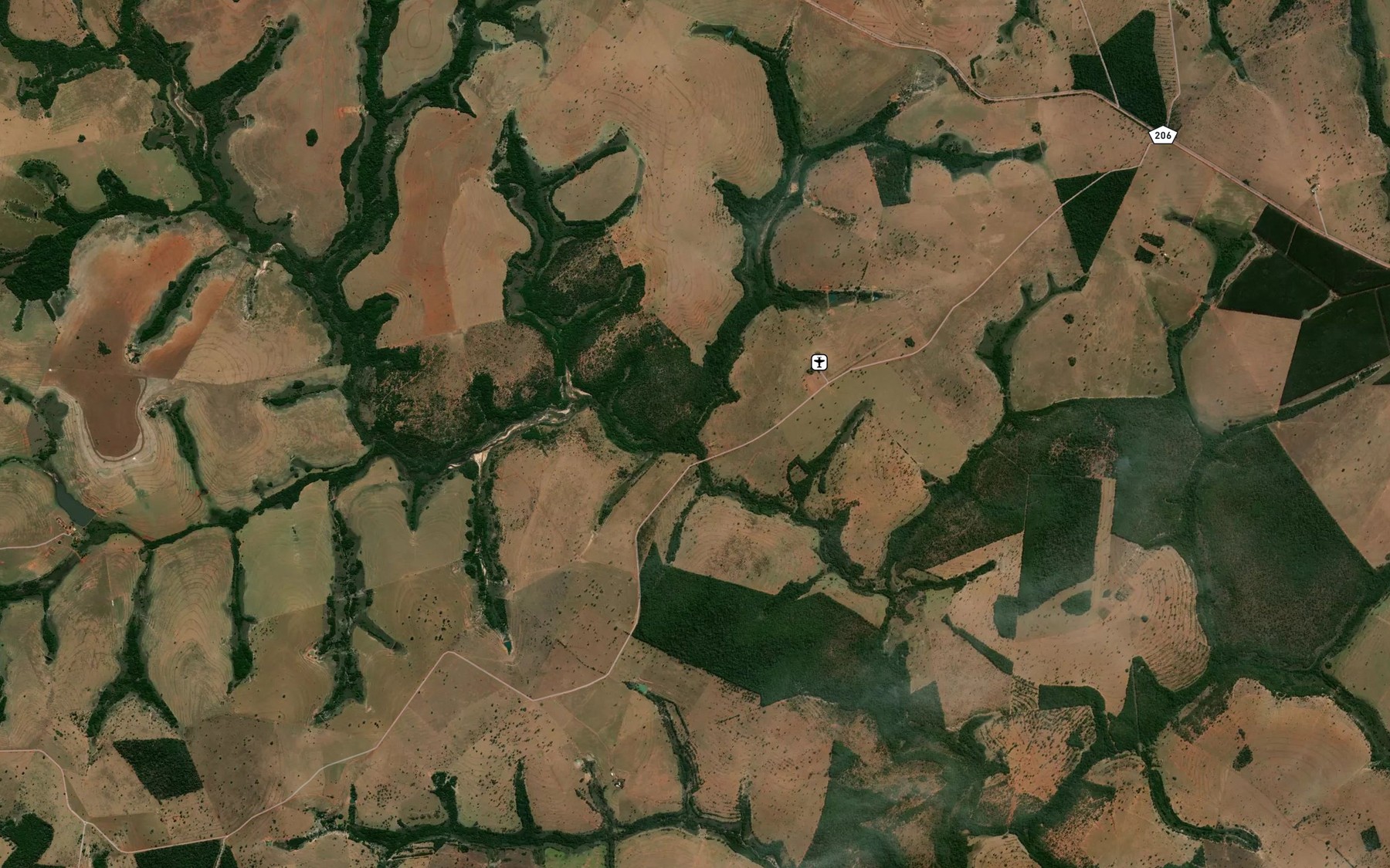 Satellite map of the Corrego Seriema