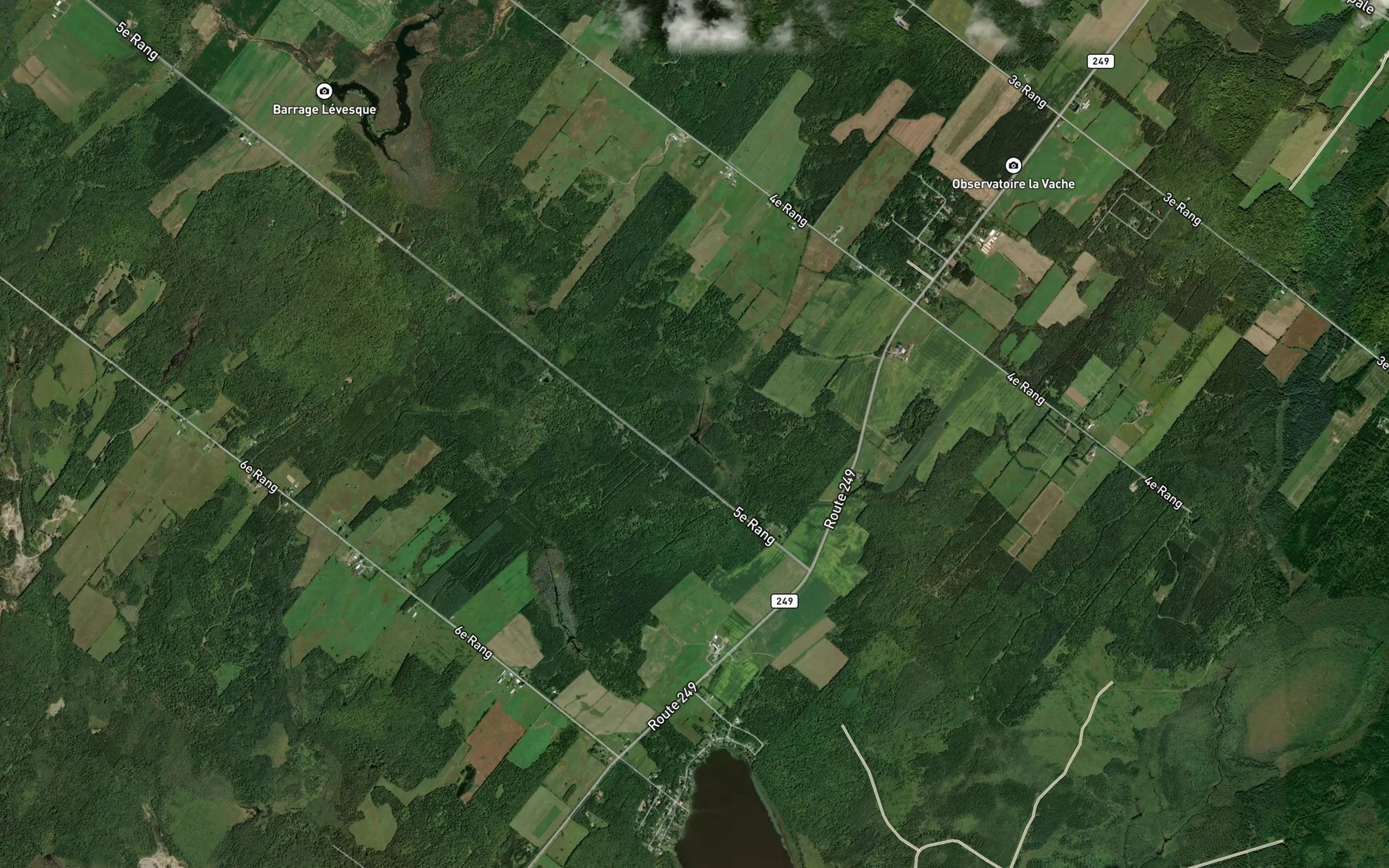 Satellite map of the Branche Letendre