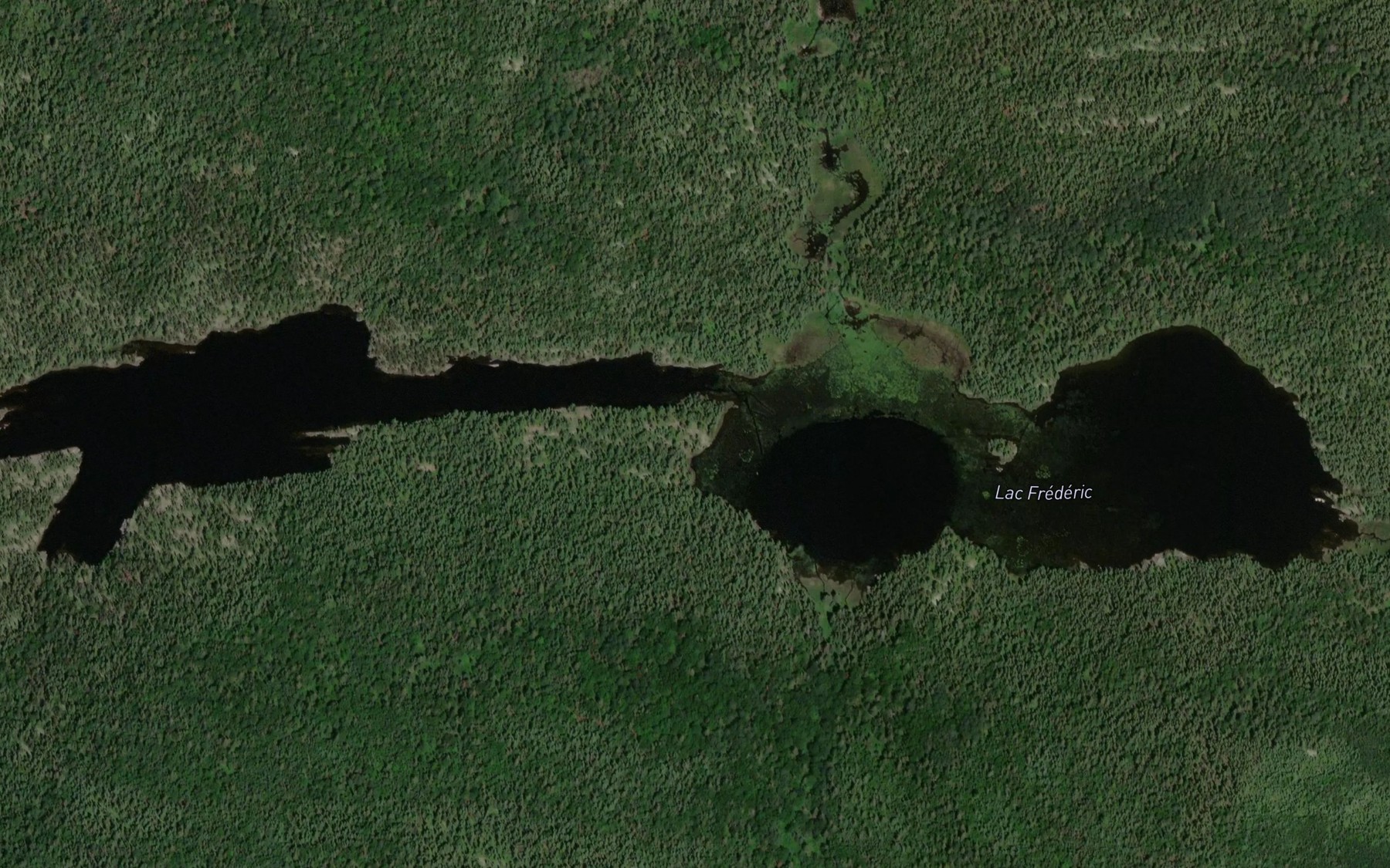 Satellite map of the Lac Frederic