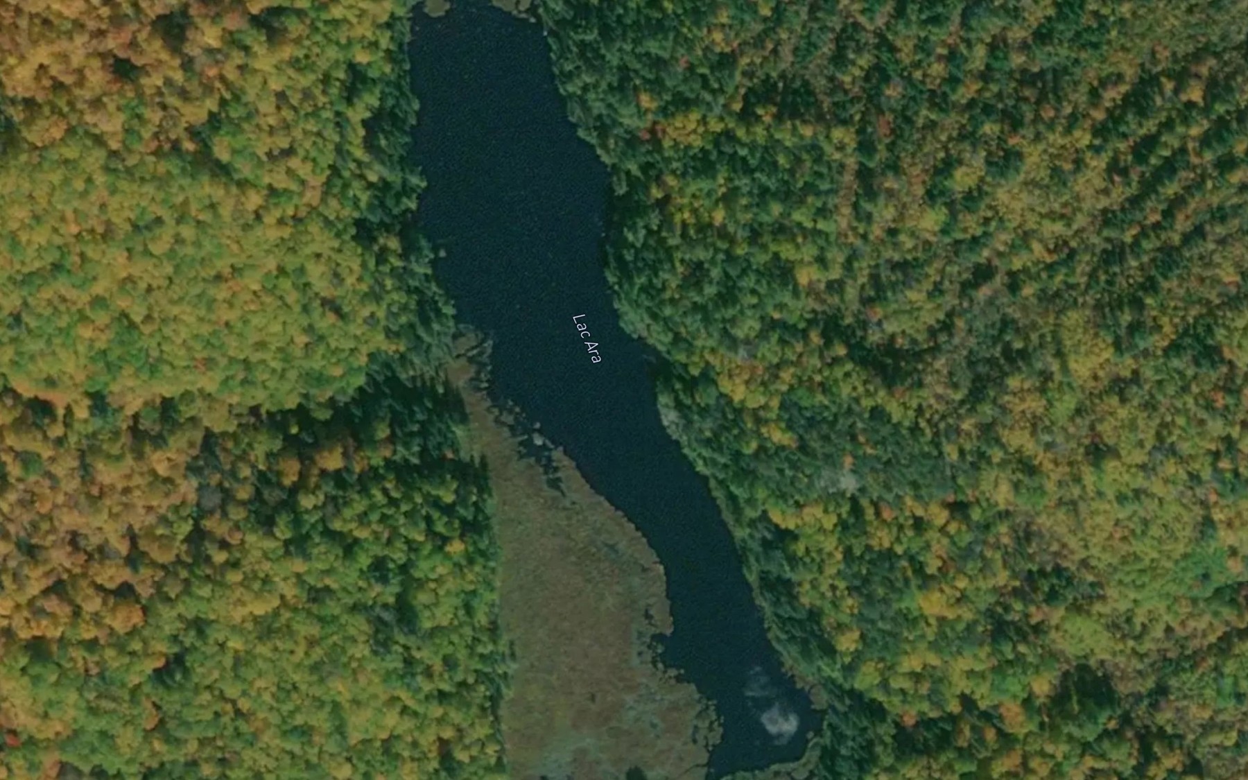 Satellite map of the Lac Ara
