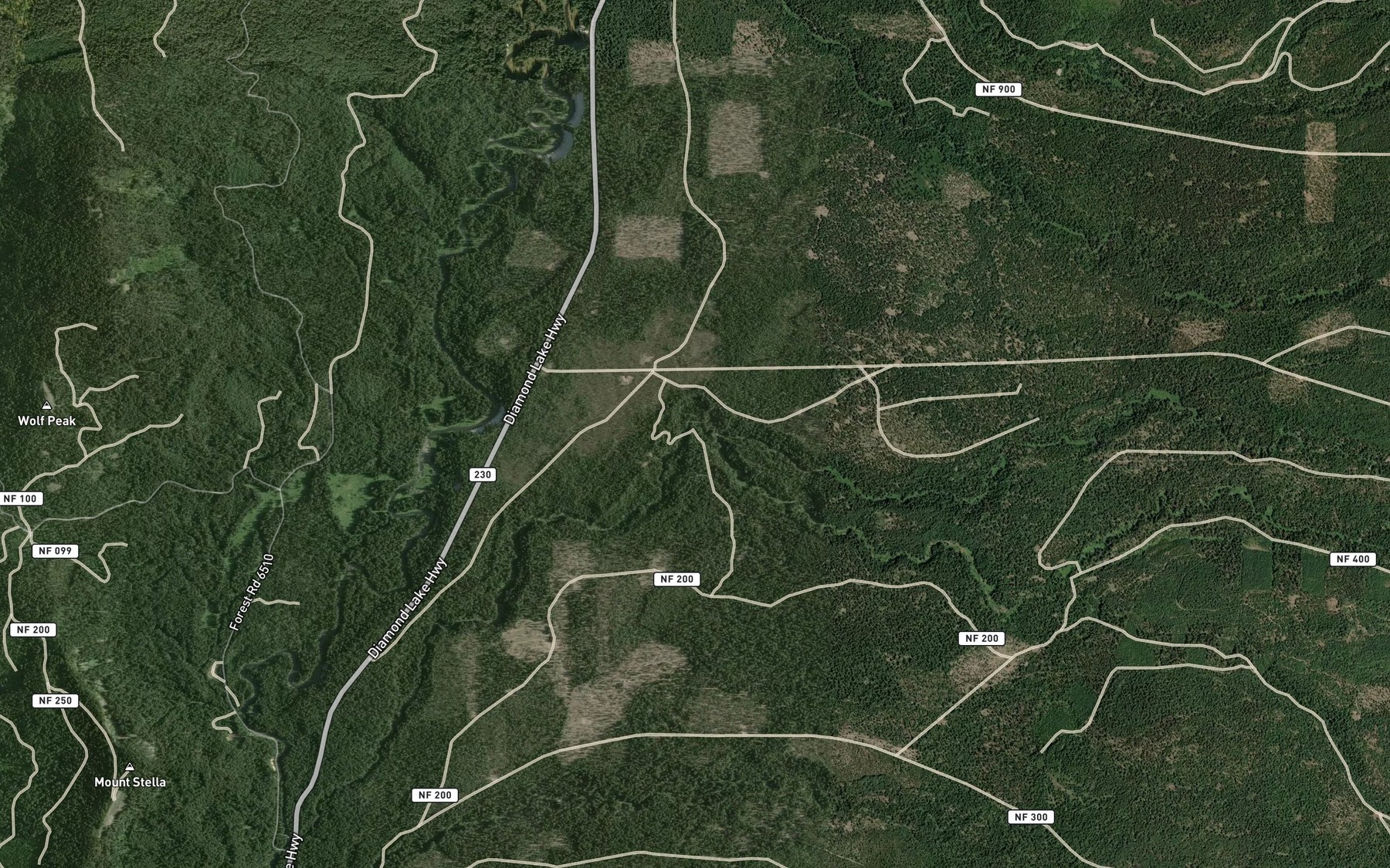Satellite map of the Rock Creek