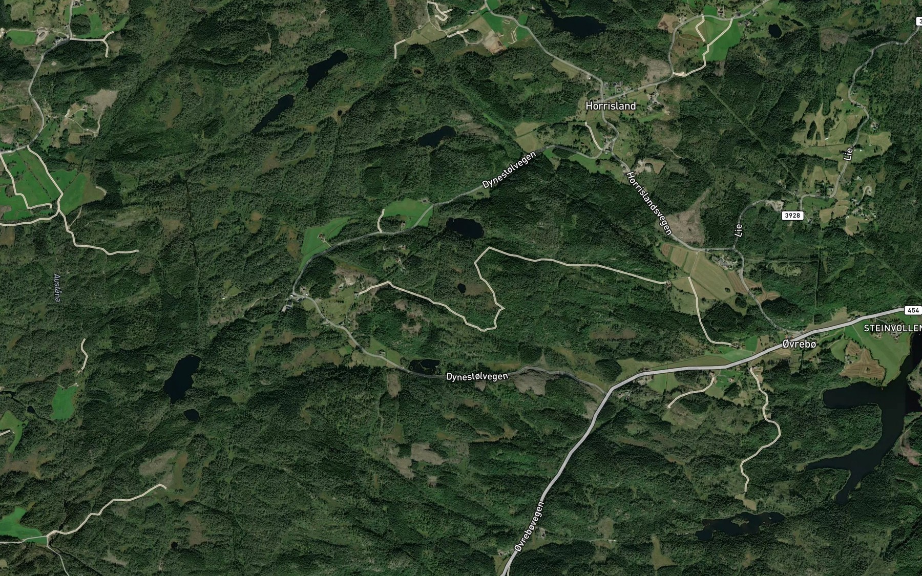 Satellite map of the Heietjonn