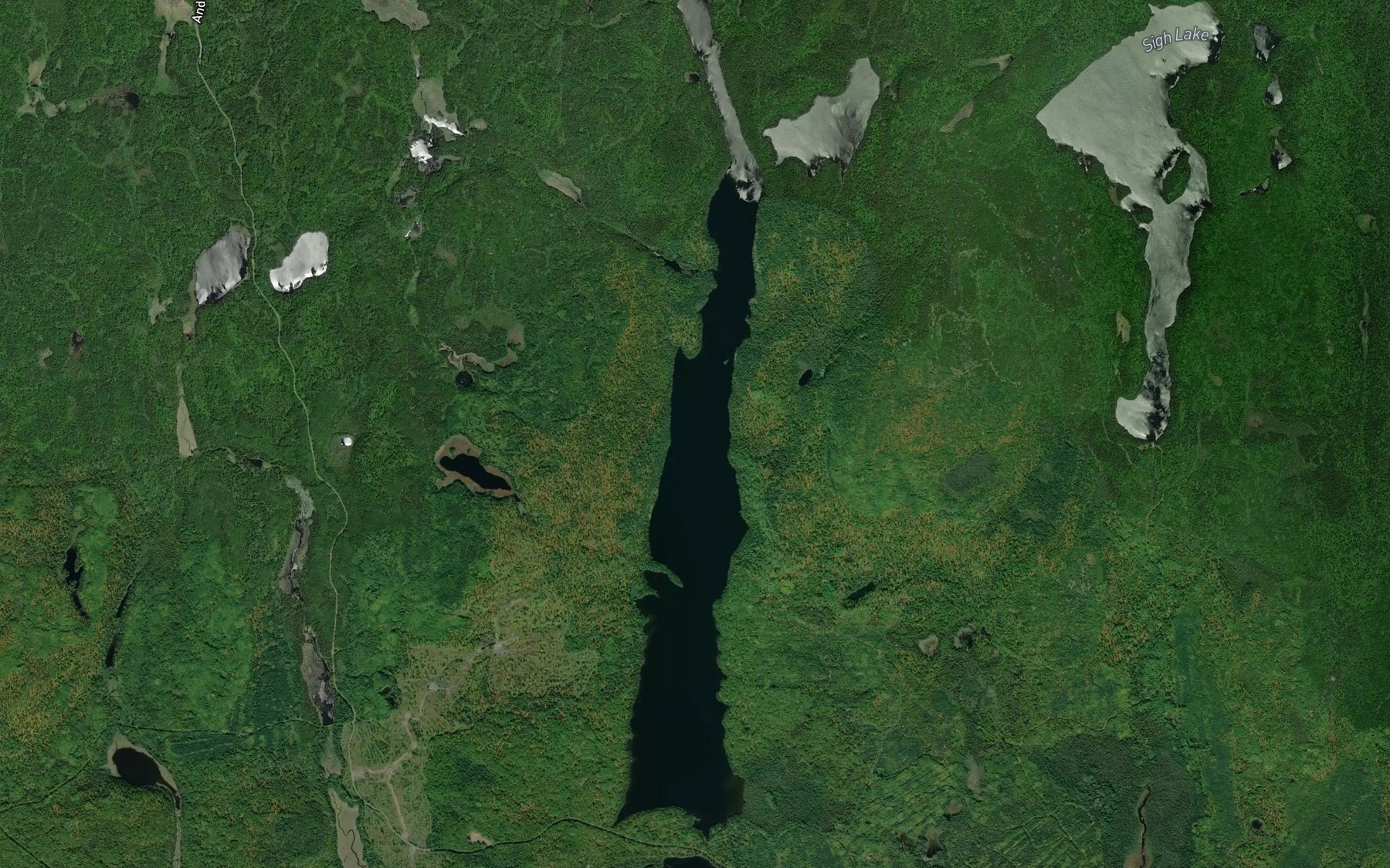 Satellite map of the Anders Lake