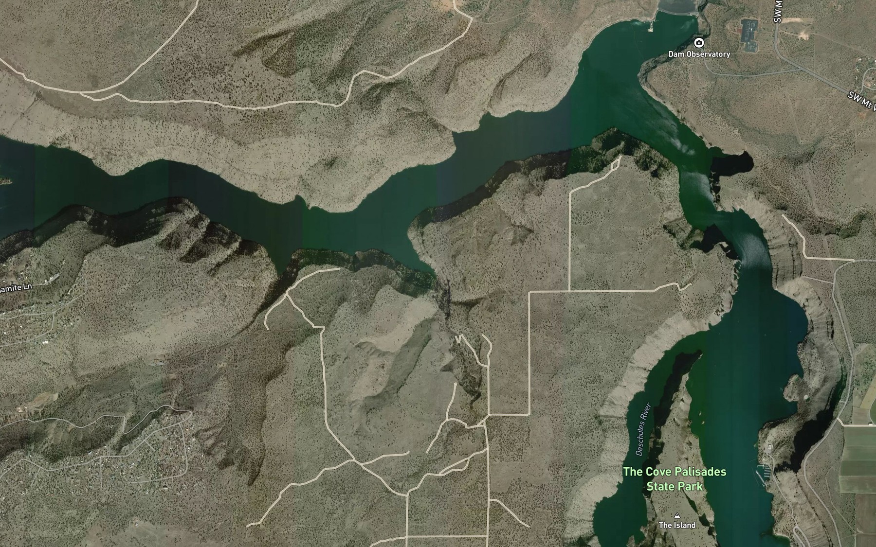 Satellite map of the Juniper Creek