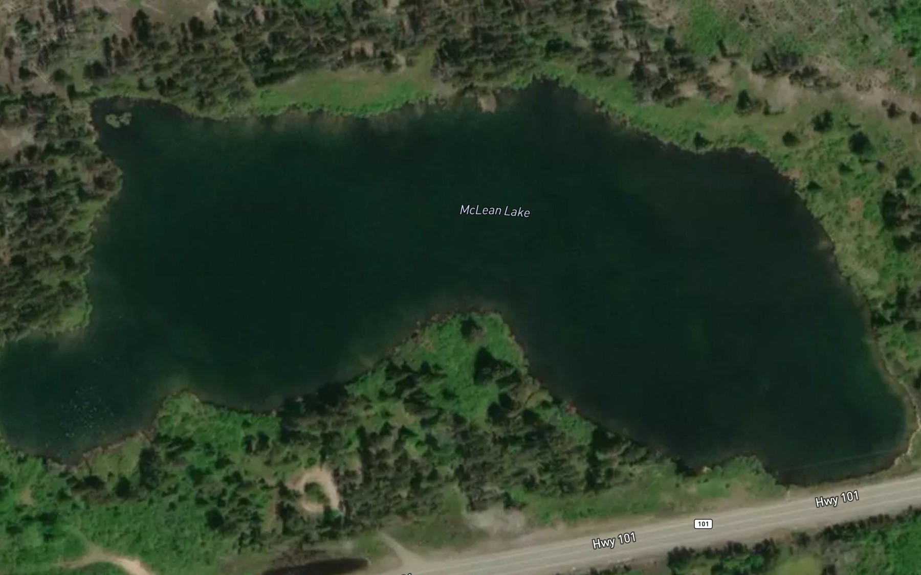 Satellite map of the McLean Lake