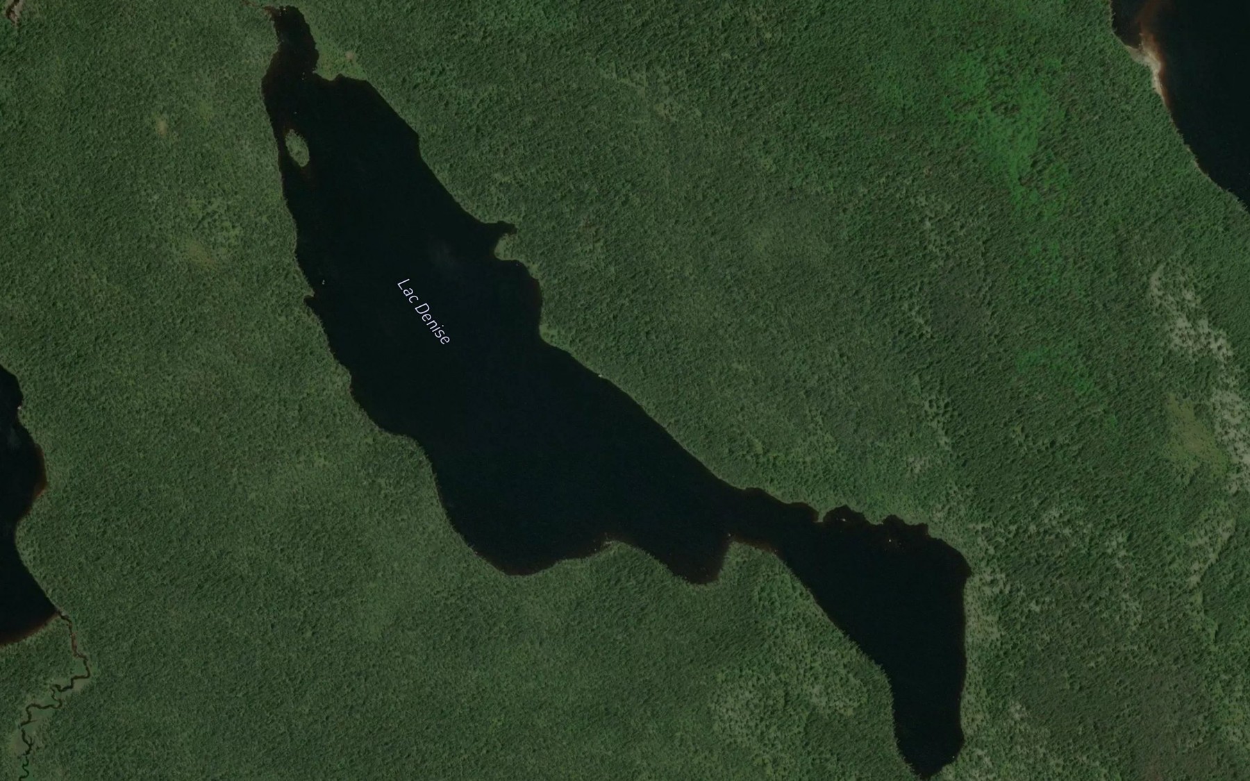 Satellite map of the Lac Denise