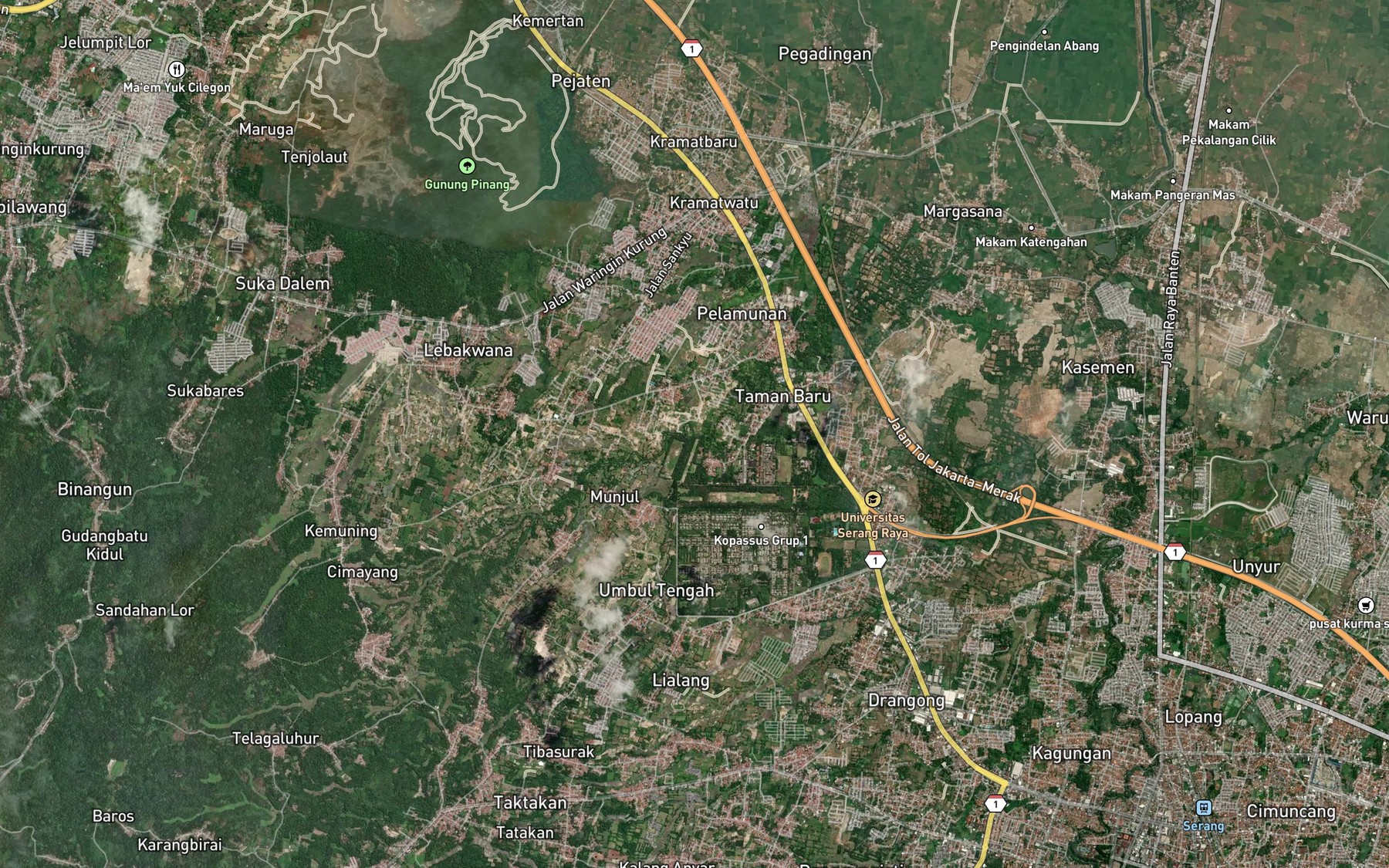 Satellite map of the Ci Kaduen