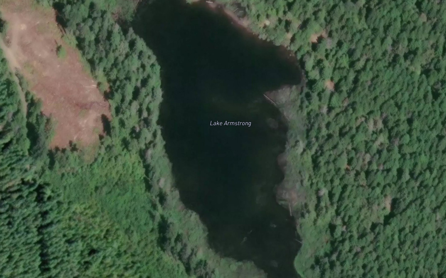 Satellite map of the Lake Armstrong