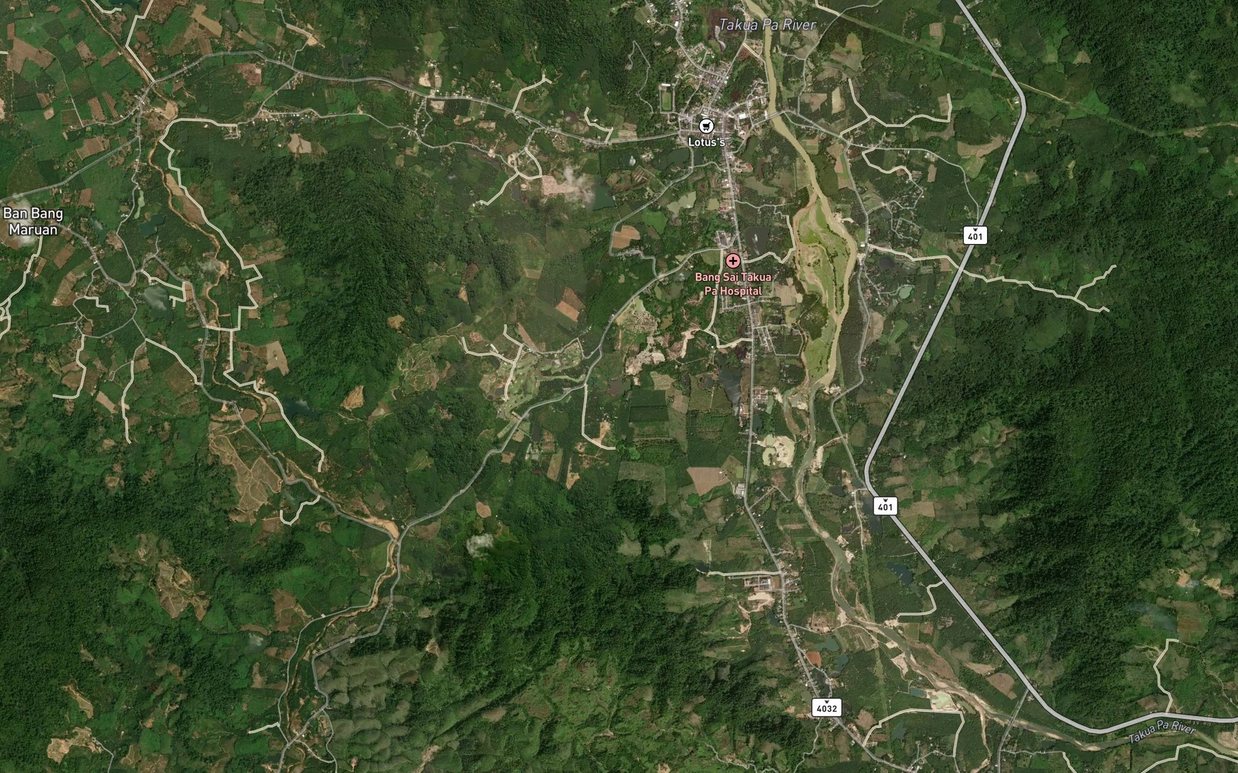 Satellite map of the Nong Ton Samo